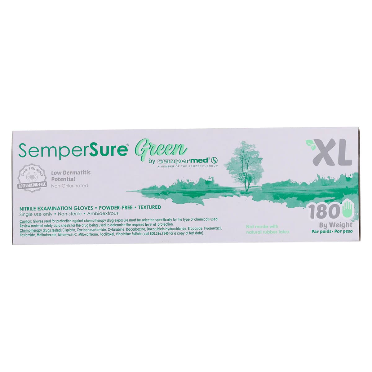 Sempersure® Nitrile Exam Gloves, Powder Free, Non-Sterile, Extra Large, Green, 180/Box thumbnail 5