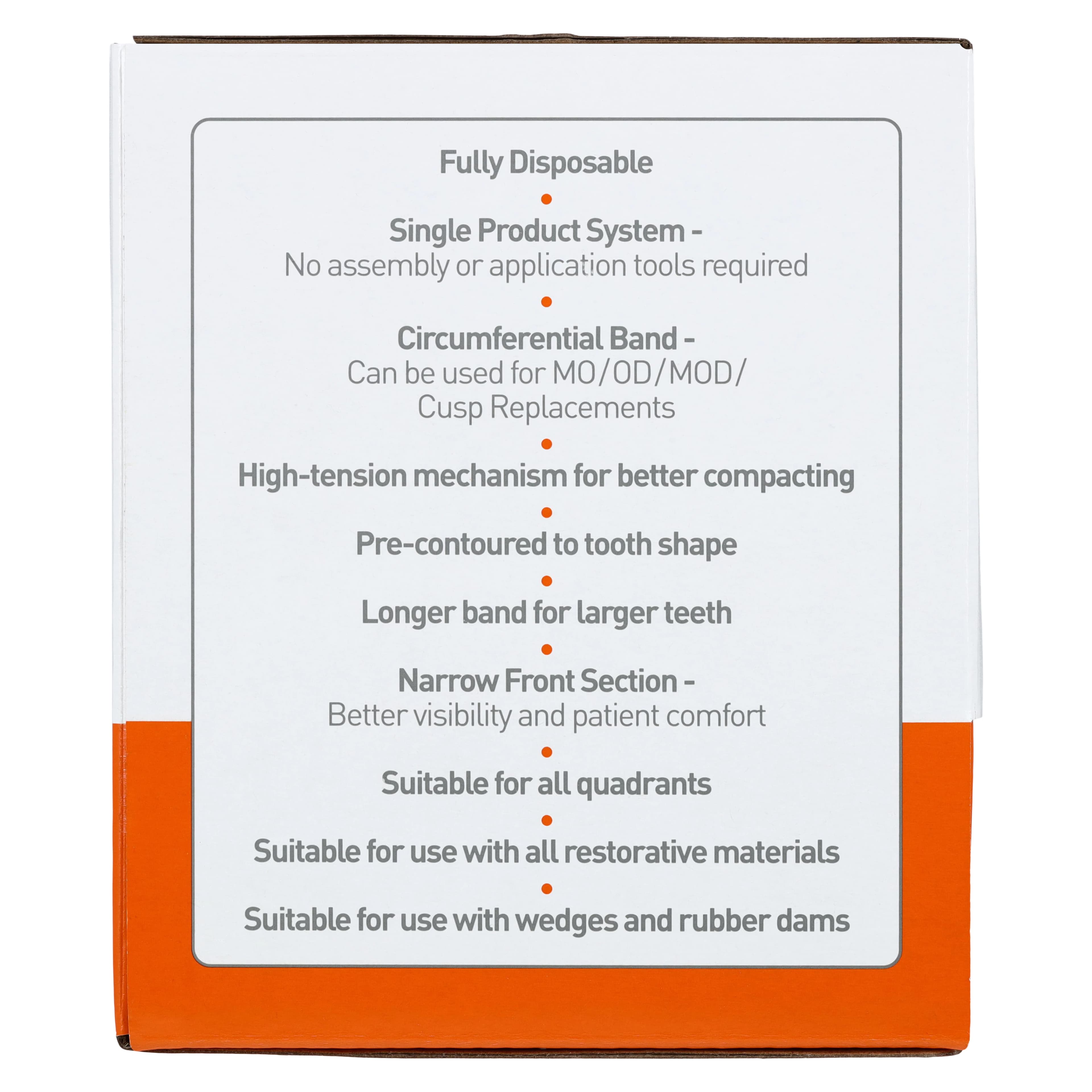 Young Dental Pro-Matrix Curve Contoured Matrix Bands, Wide, 6 mm, Orange, 50/Pk, 19006 thumbnail 8
