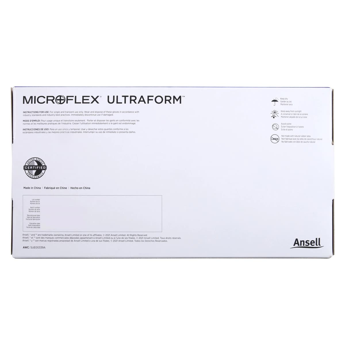 Ultraform® Powder-Free Nitrile Exam Gloves, Cobalt Blue, Extra Small, 300/Box, UF-524-XS thumbnail 6