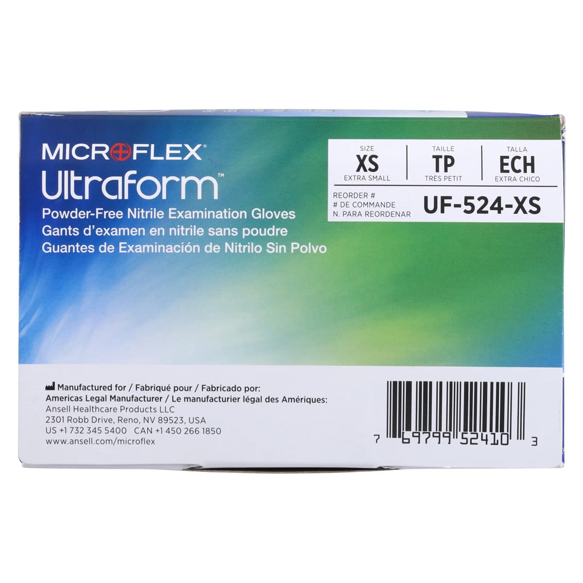 Ultraform® Powder-Free Nitrile Exam Gloves, Cobalt Blue, Extra Small, 300/Box, UF-524-XS thumbnail 5
