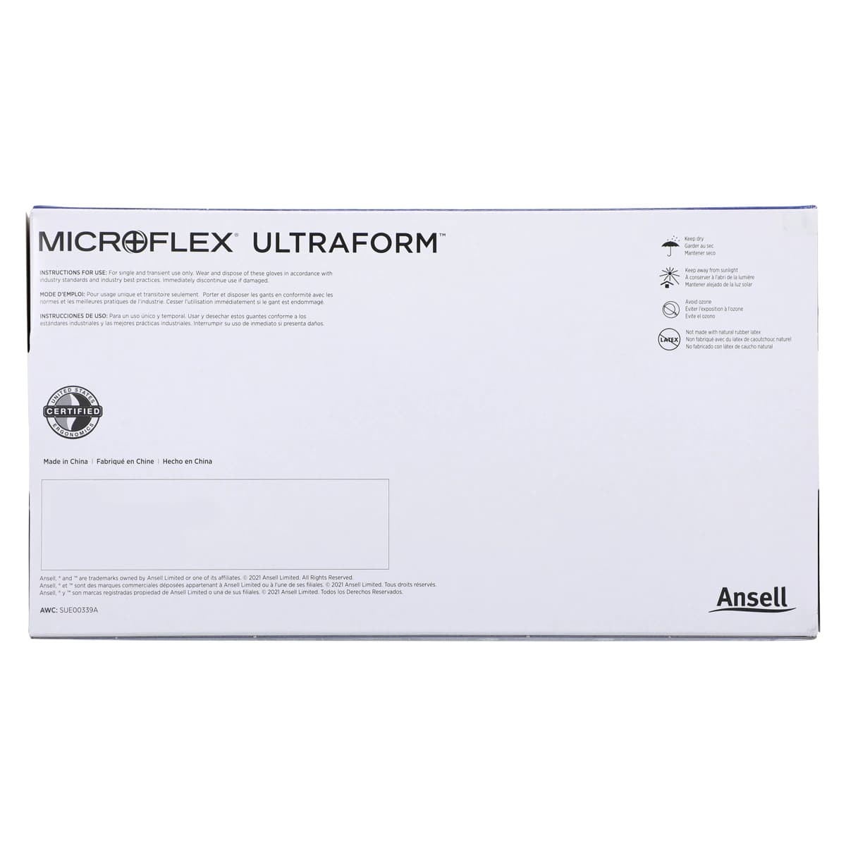 Ultraform Powder-Free Nitrile Exam Gloves, Medium, Cobalt Blue, 300/Box, UF-524-M thumbnail 7