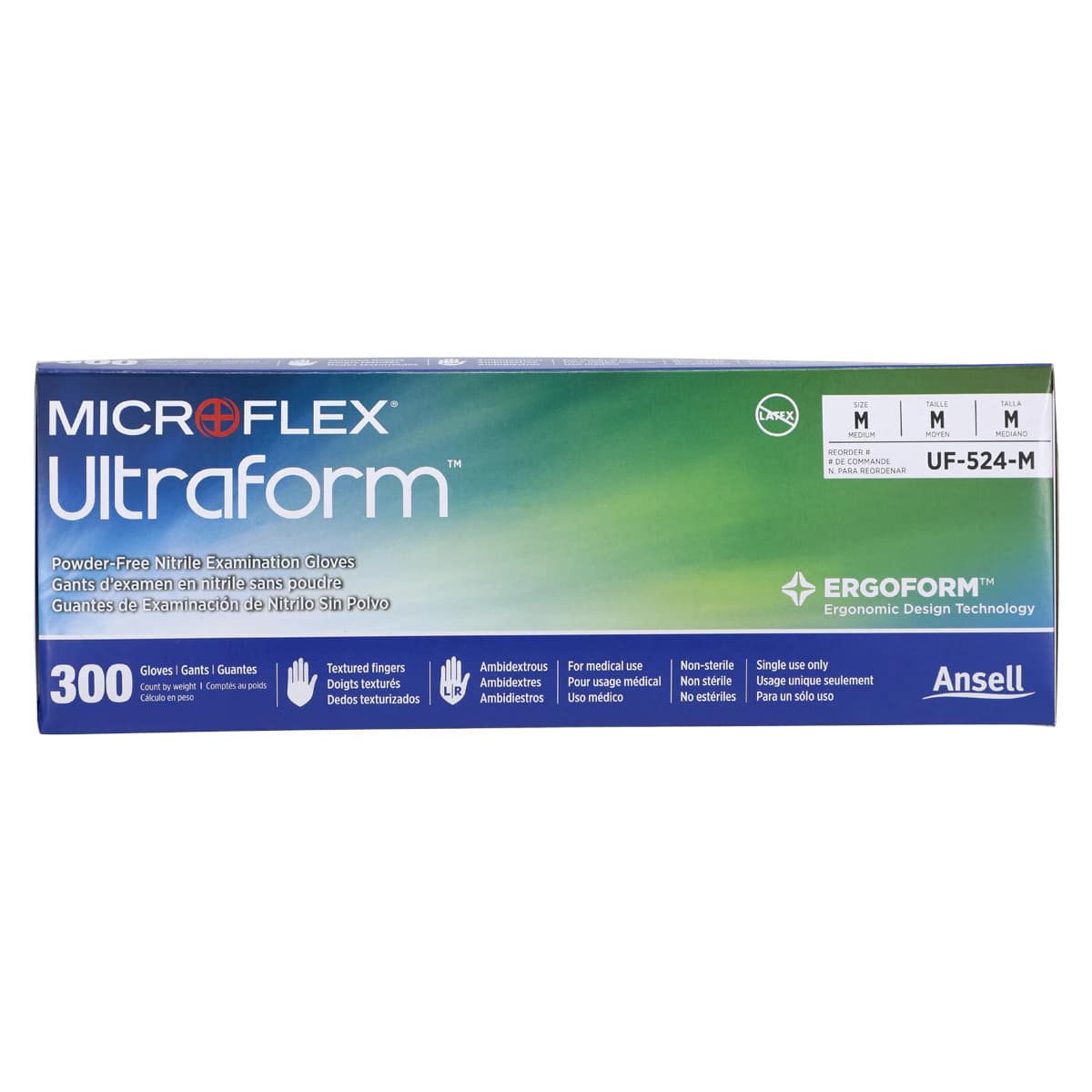 Ultraform Powder-Free Nitrile Exam Gloves, Medium, Cobalt Blue, 300/Box, UF-524-M thumbnail 5