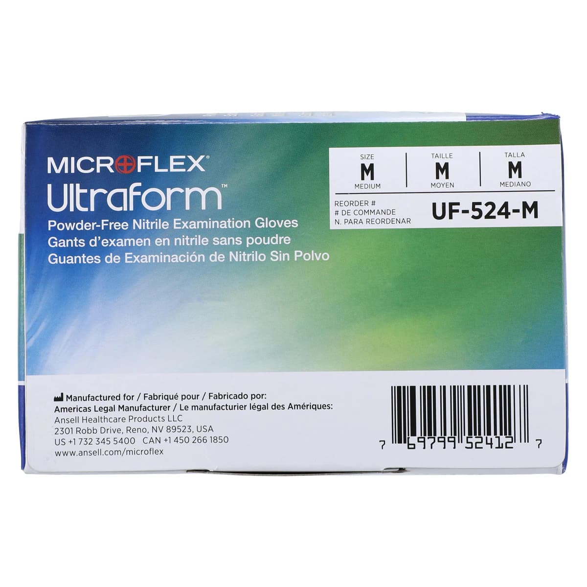 Ultraform Powder-Free Nitrile Exam Gloves, Medium, Cobalt Blue, 300/Box, UF-524-M thumbnail 6