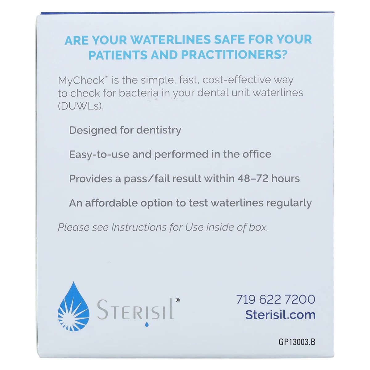 Sterisil SMART Compliance Single Operatory Kit, Distilled Water, Includes S365, MC-4, ECS-4, 1/Pk, SK-S365 thumbnail 12