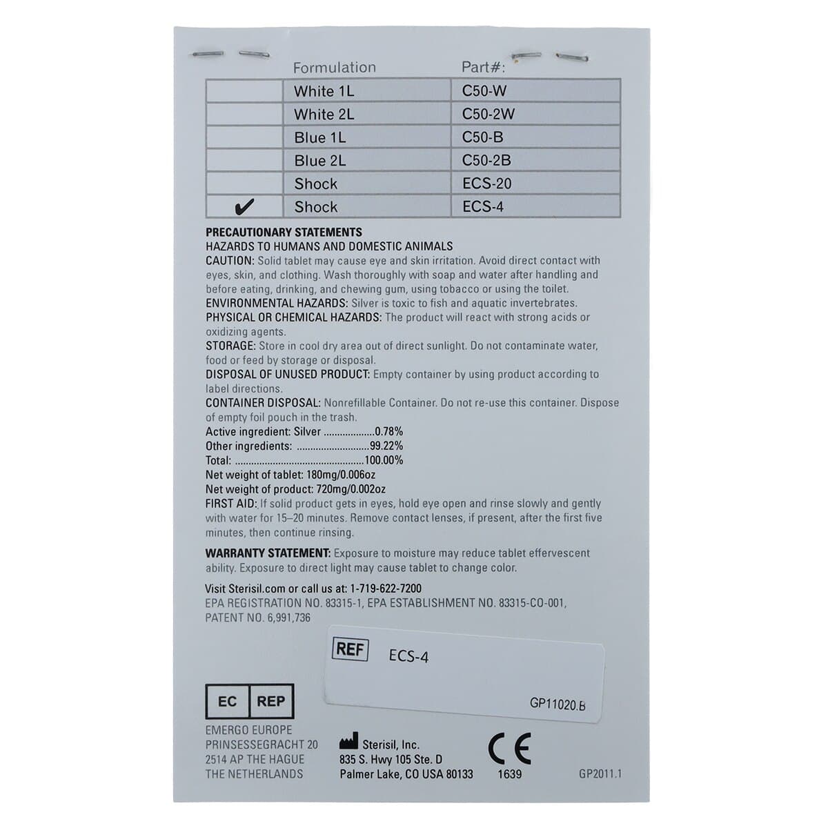 Sterisil SMART Compliance Single Operatory Kit, Distilled Water, Includes S365, MC-4, ECS-4, 1/Pk, SK-S365 thumbnail 14