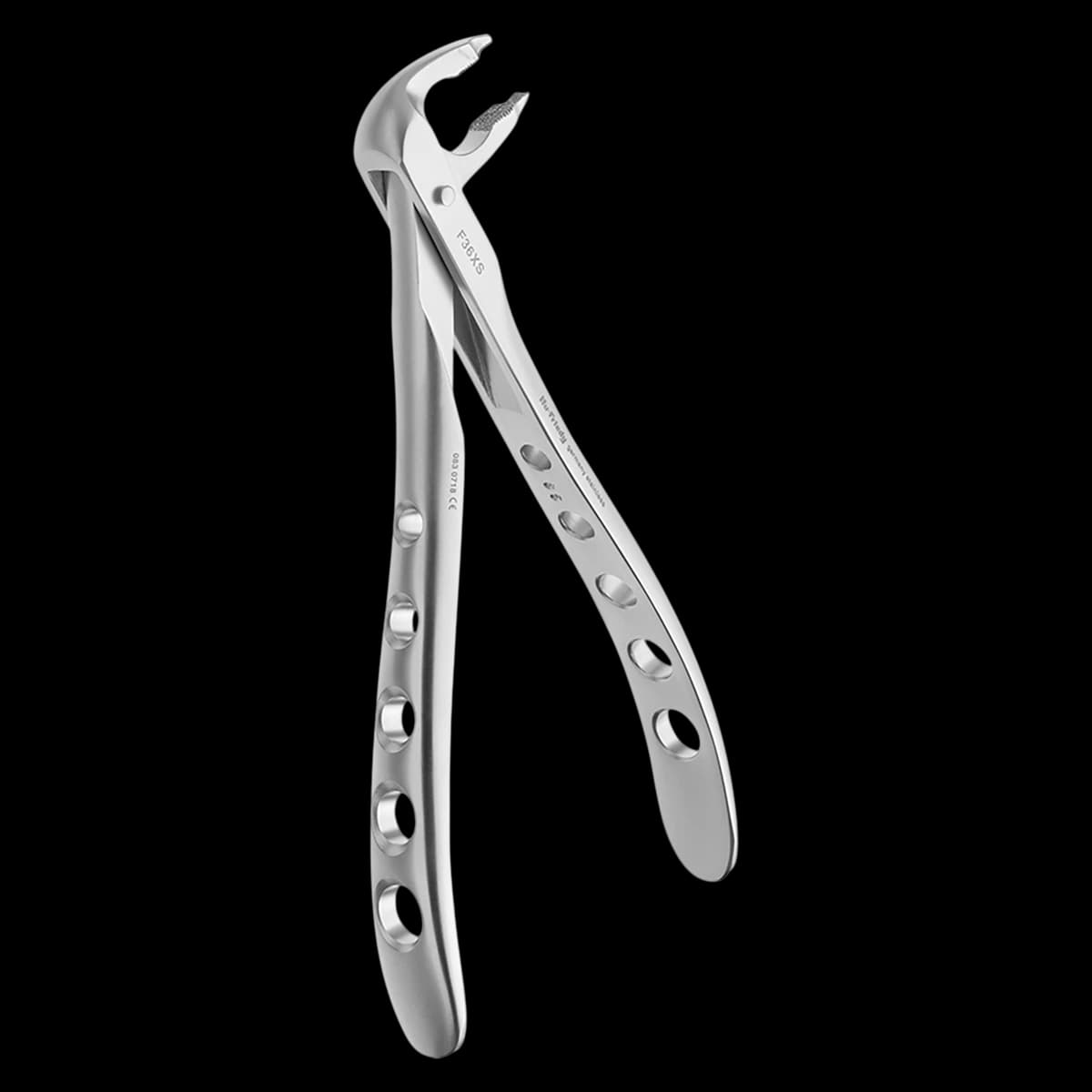 Hu-Friedy Atraumair #36 Diamond-Dusted Extraction Forceps, Lower Incisors, Serrated, F36XSD - 36 Atraumair Forceps Lower Incisors Diamond Dusted - Image 1