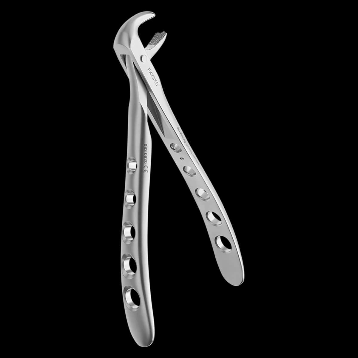 Atraumair Diamond-Dusted Extraction Forceps, #73, Lower Molars, Serrated, Stainless Steel - 73 Atraumair Forceps Lower Molars Diamond Dusted - Image 1
