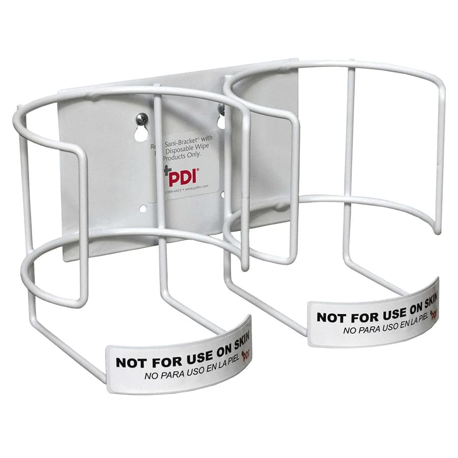 PDI Sani-Bracket Double Canister Wall Bracket, Large/X-Large, Q52500 - PDI COMPLIANCE & DISPENSING ACCESSORIES, Q52500 - Image 1