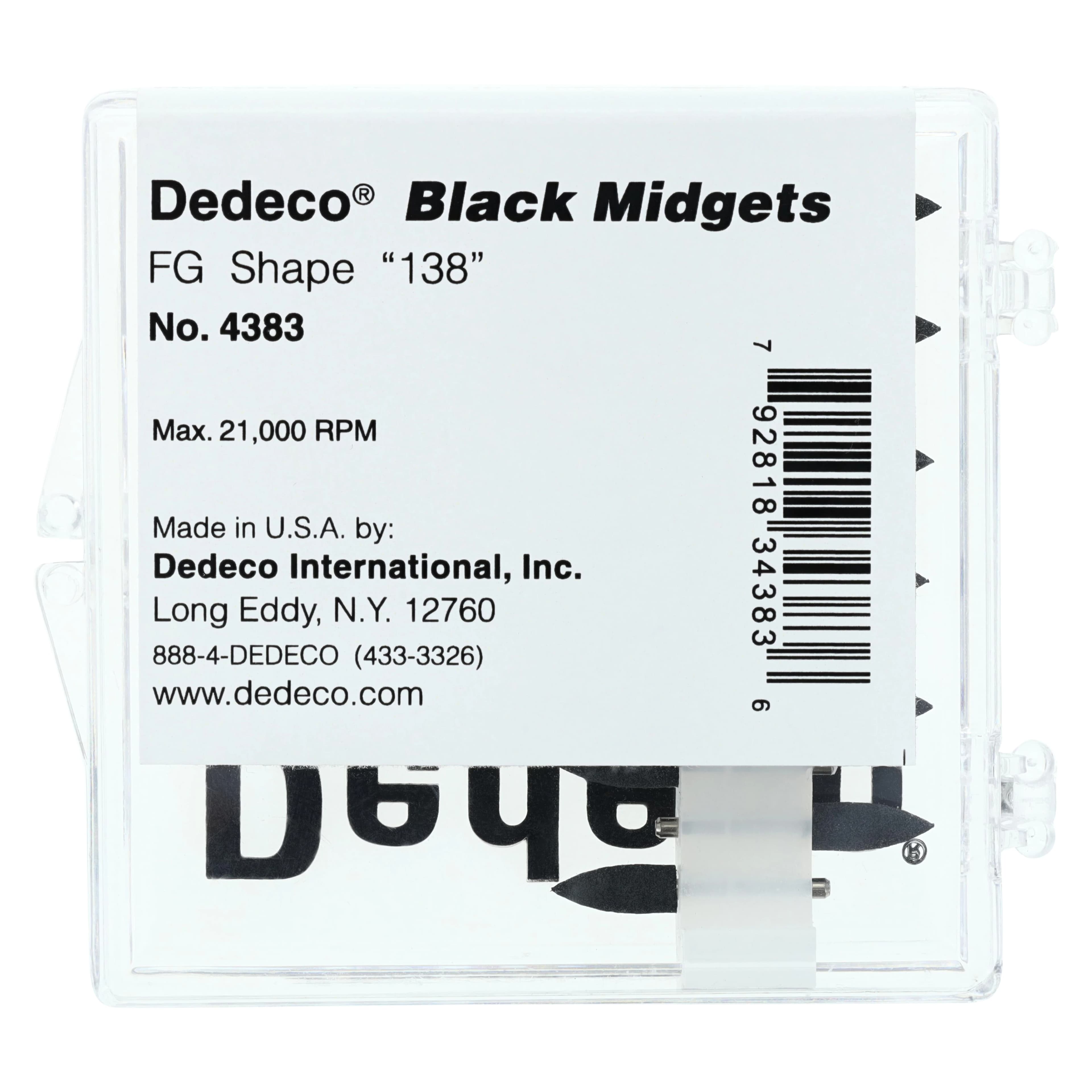 Dedeco Classic Midget Rubber Polisher, FG, Shape #138, Black, Hard, 12/Box thumbnail 2
