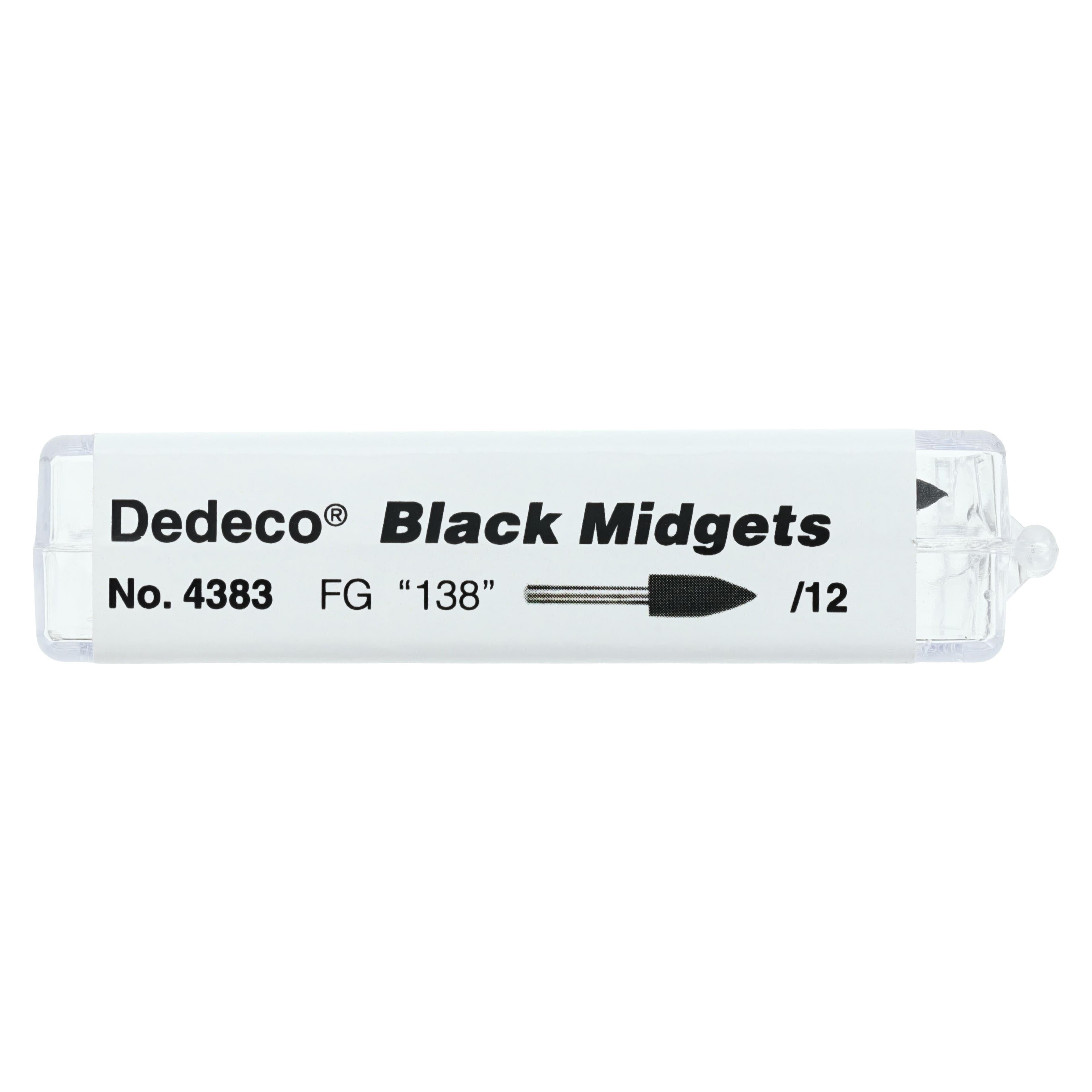 Dedeco Classic Midget Rubber Polisher, FG, Shape #138, Black, Hard, 12/Box thumbnail 3
