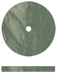 Dedeco Classic Rubber Wheel Polishers, Square Edge, 5/8" x 1/16", Medium, Green, 100/Bx, 5026 - Green-Medium Wheels 5/8''X1/16'' 100/Bx - Image 1