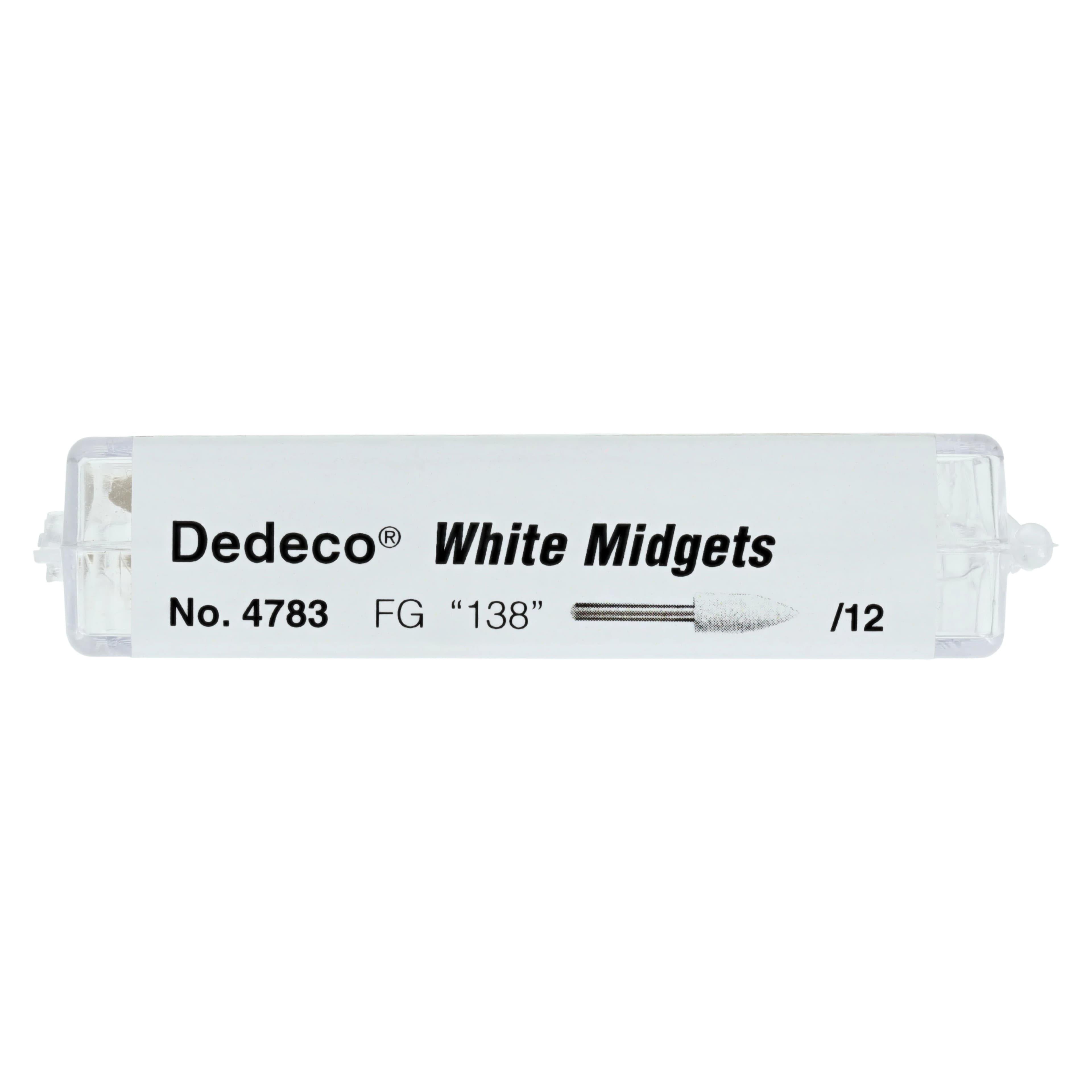 Dedeco Classic Midget Rubber Polisher, White, Shape #138, Ultra-Fine, FG (1/16" Shank), 12/Box, 4783 thumbnail 3