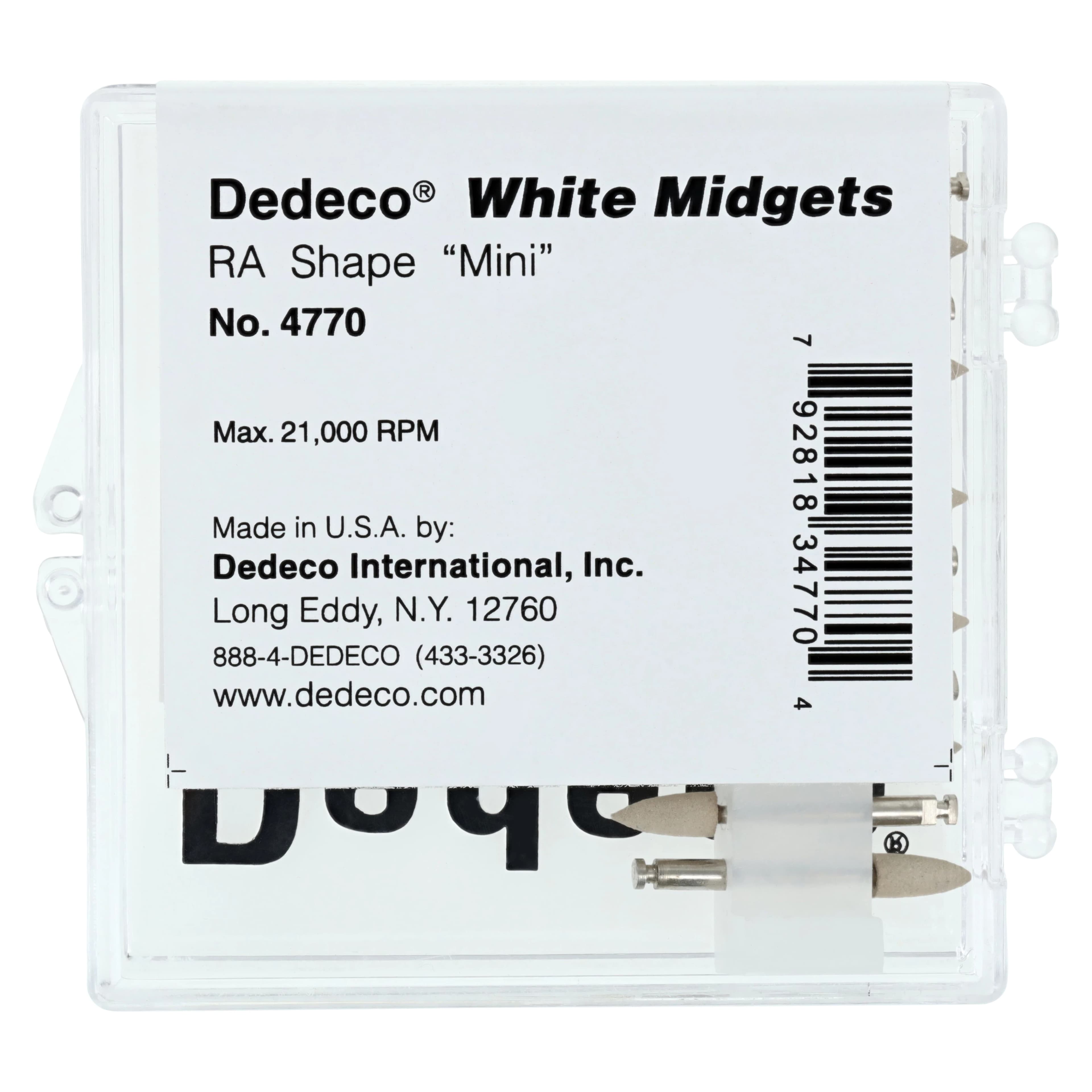 Dedeco Classic Midget Polishers, White Mini RA, Ultra-Fine, 12/Box, 4770 thumbnail 2