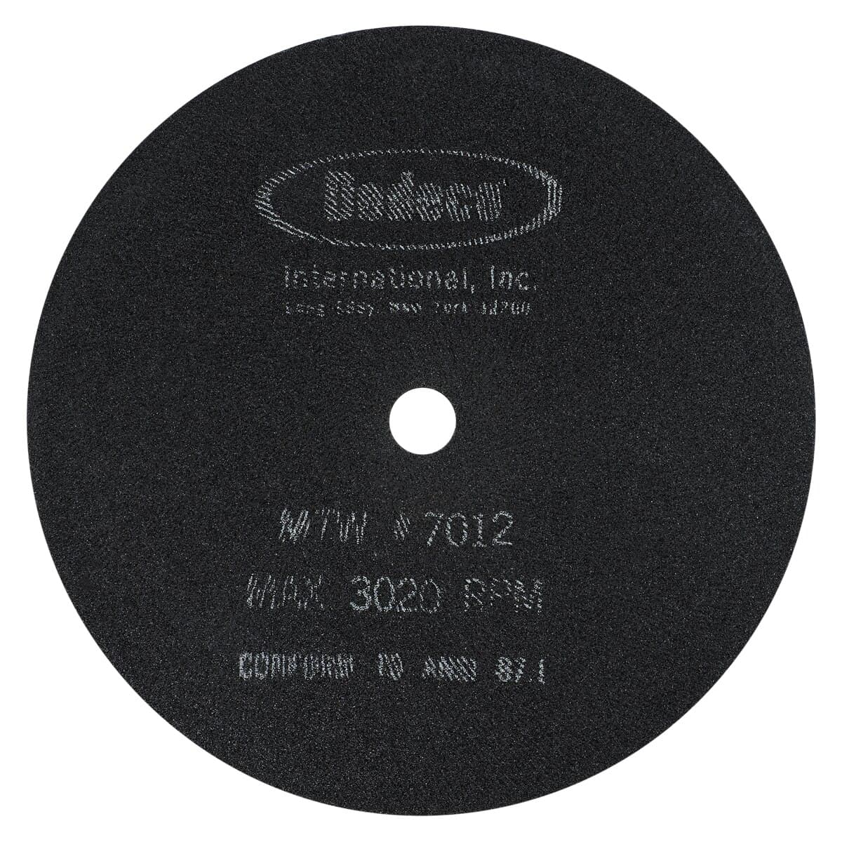Dedeco Model Trimmer Wheel, 12" Diameter, Coarse 36 Grit, Fiberglass-Reinforced, 1/Pk, #7012 thumbnail 2
