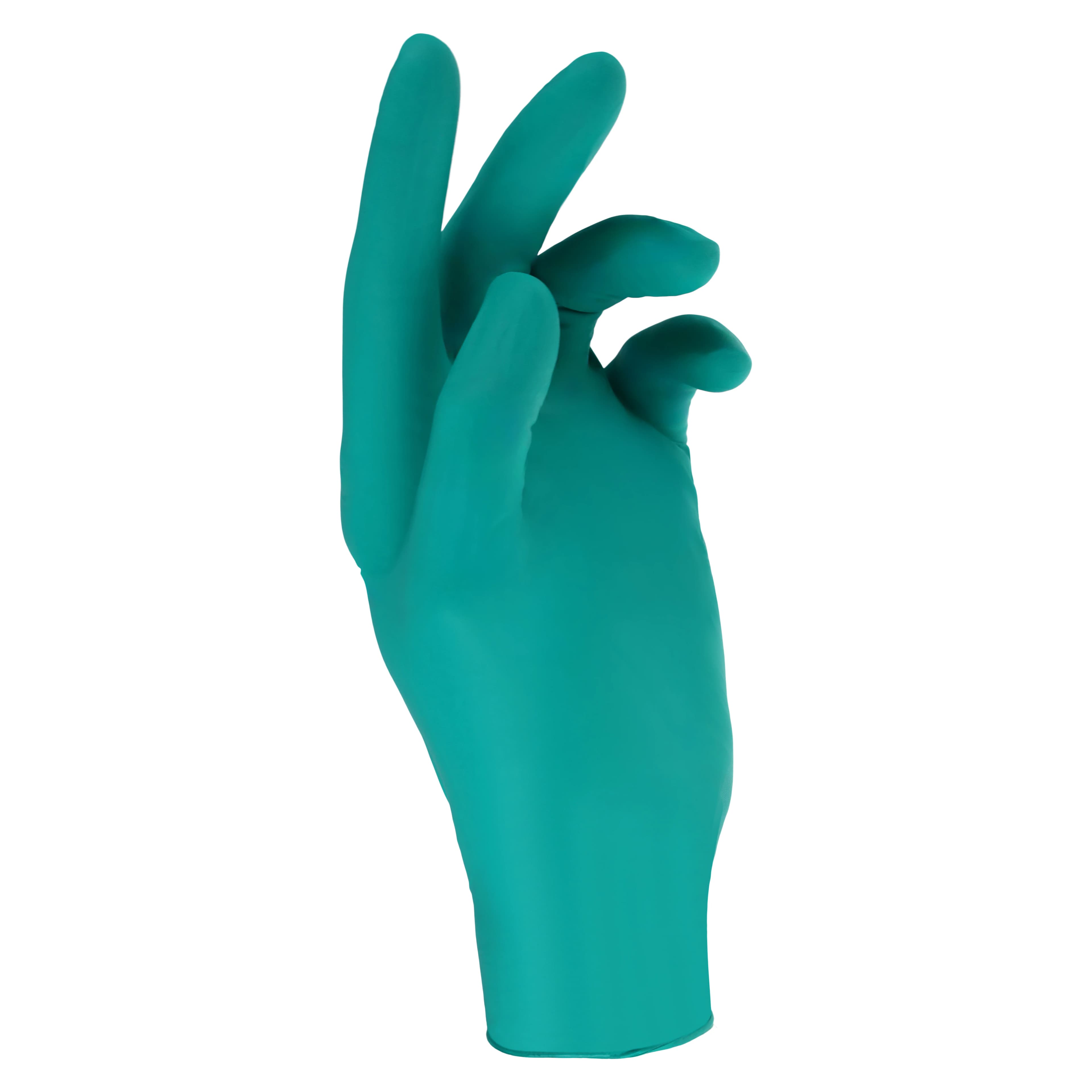 Ocean Pacific® NeoNatural™ Polychloroprene Exam Gloves, Powder Free, Latex Free, Non-Sterile, Small, Emerald Green, 100/Box, 1228-B thumbnail 2