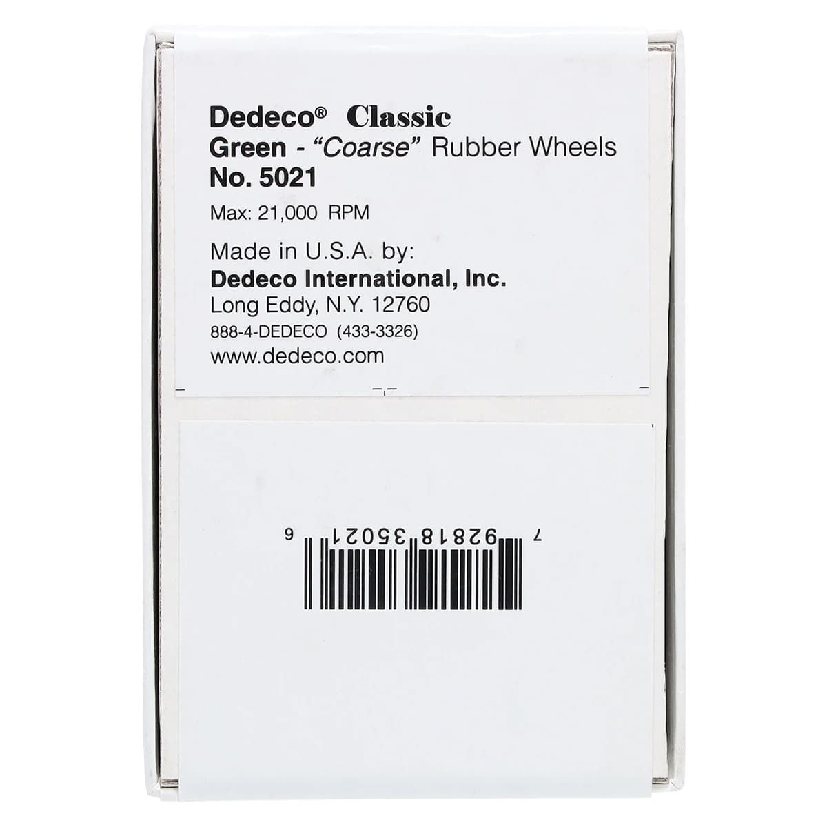 Dedeco Classic Rubber Polishers – Wheel, Interproximal, Square-Edge, Green, Coarse, 5/8" x 1/16", 100/Box, 5021 thumbnail 3