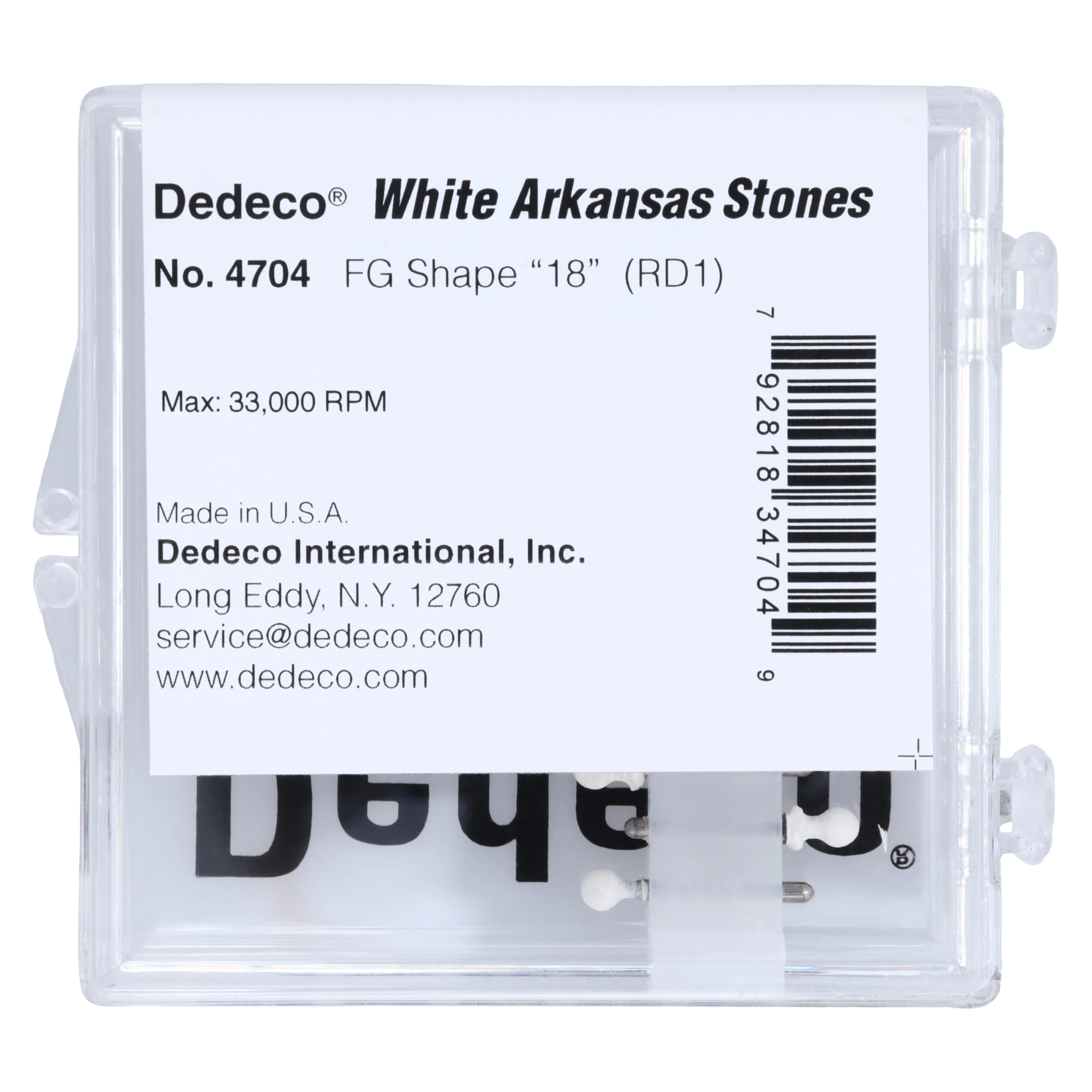 Dedeco White Arkansas Aluminum Oxide Finishing Stones, FG, Round Shape No. 18 (RD1), 12/Pk, 4704 thumbnail 2