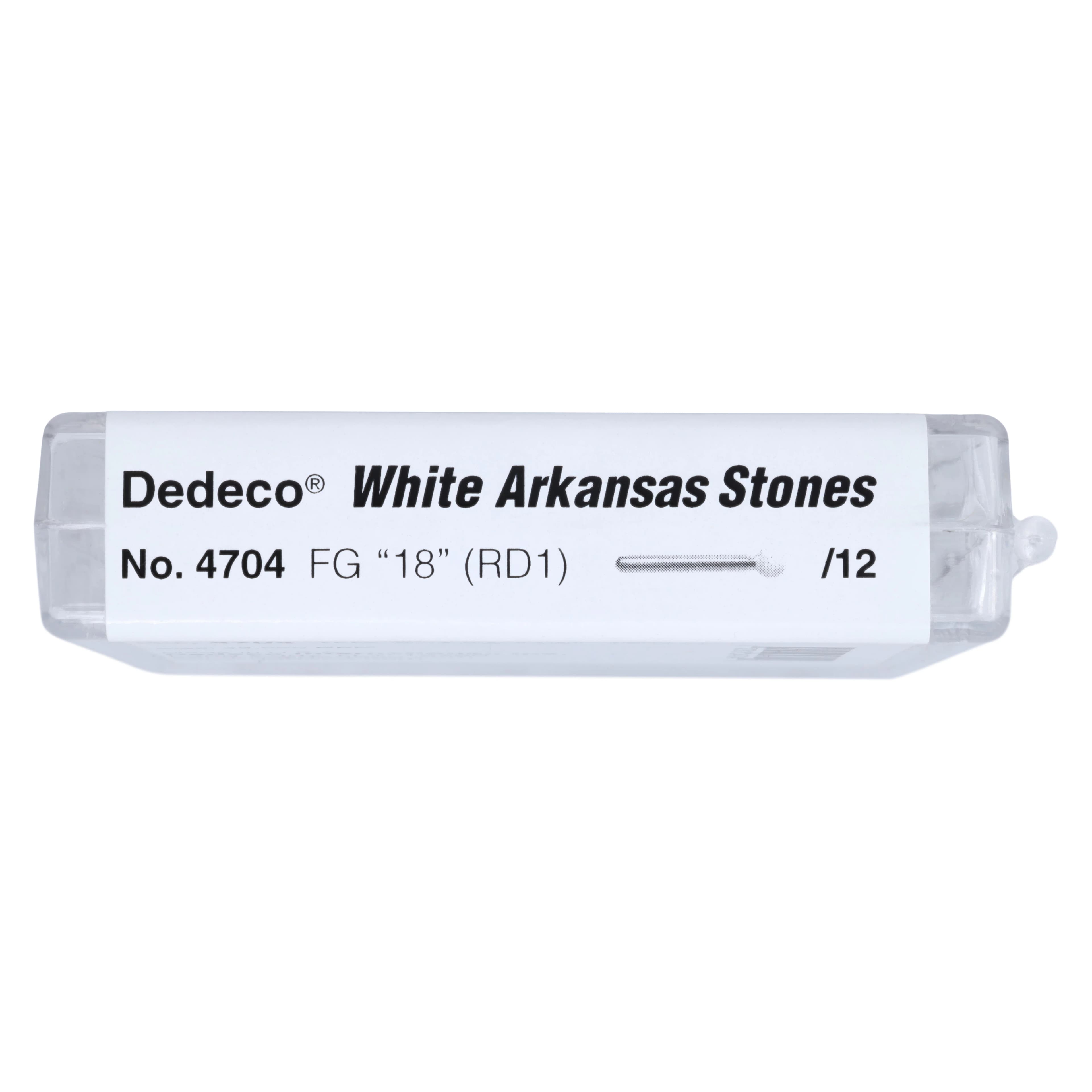 Dedeco White Arkansas Aluminum Oxide Finishing Stones, FG, Round Shape No. 18 (RD1), 12/Pk, 4704 thumbnail 3