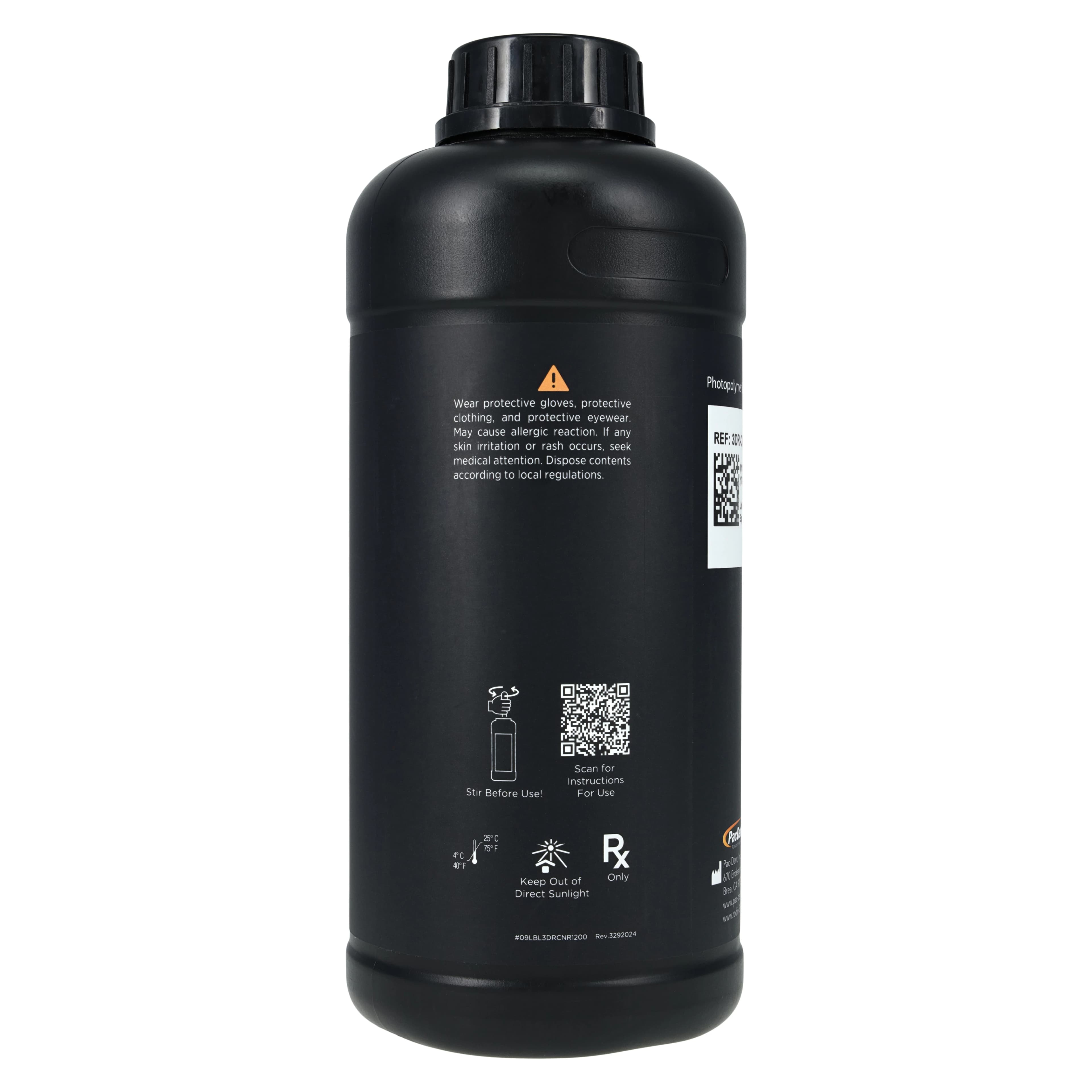 Rodin Sculpture Ceramic Nanohybrid 3D Printing Resin, Shade A1, 1.2 kg Bottle, 3DR-CNR-A1-1200 thumbnail 2