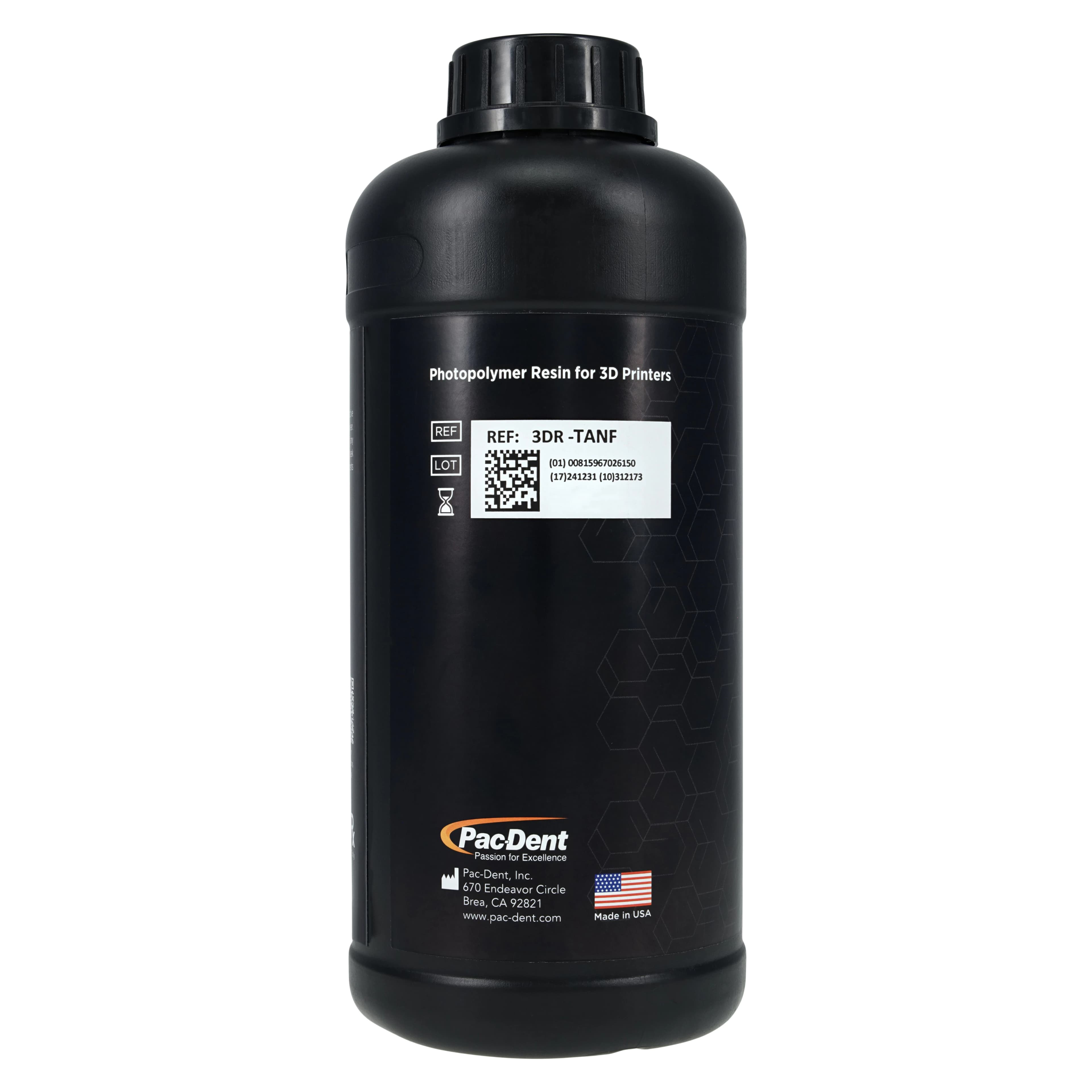 Pac-Dent Rodin Model 3D Printing Resin, Tan, 1 kg Bottle, 3DR-TANF thumbnail 3