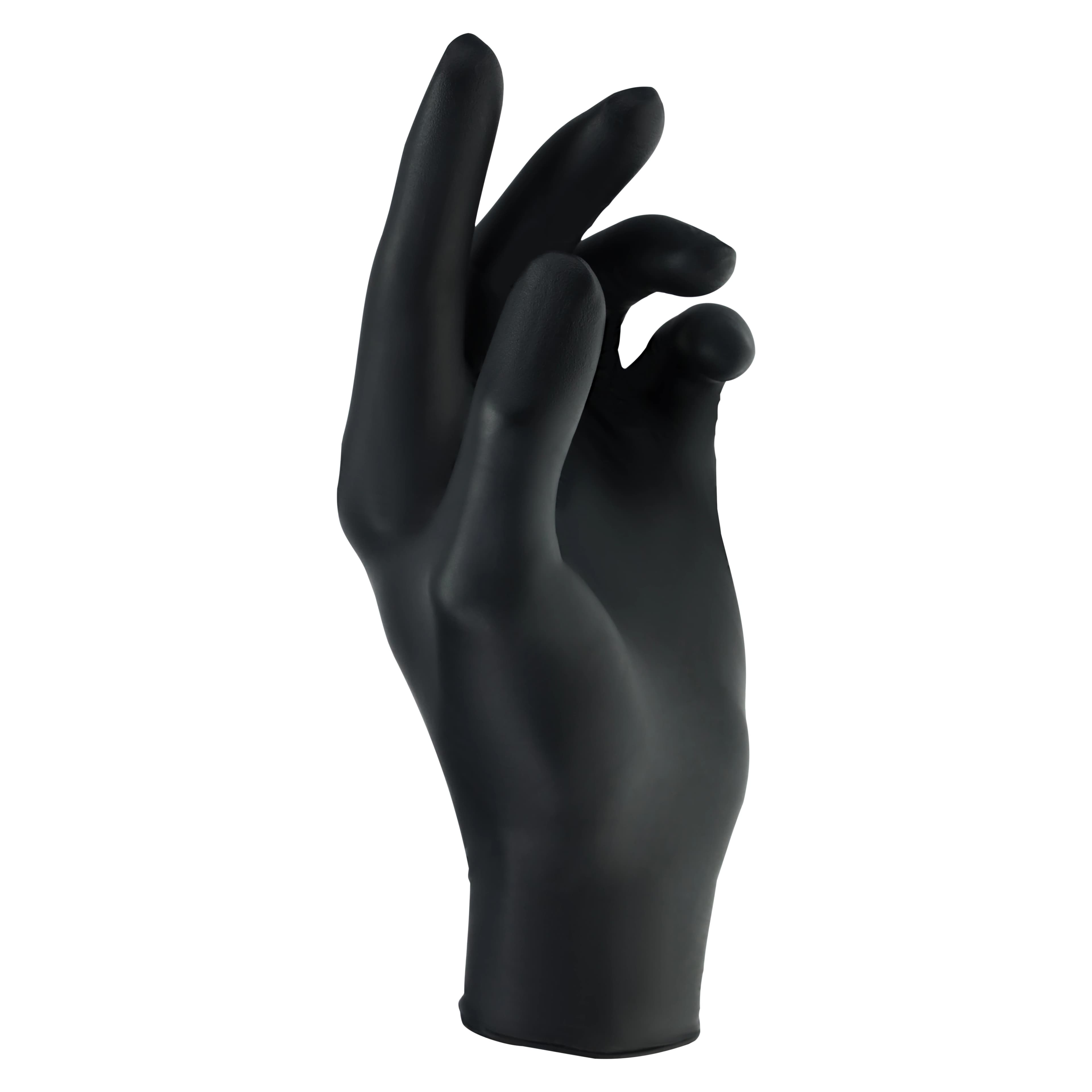 SemperSure Nitrile Exam Gloves, Powder Free, Textured, Non-Sterile, Small, Black, 100/Box thumbnail 3