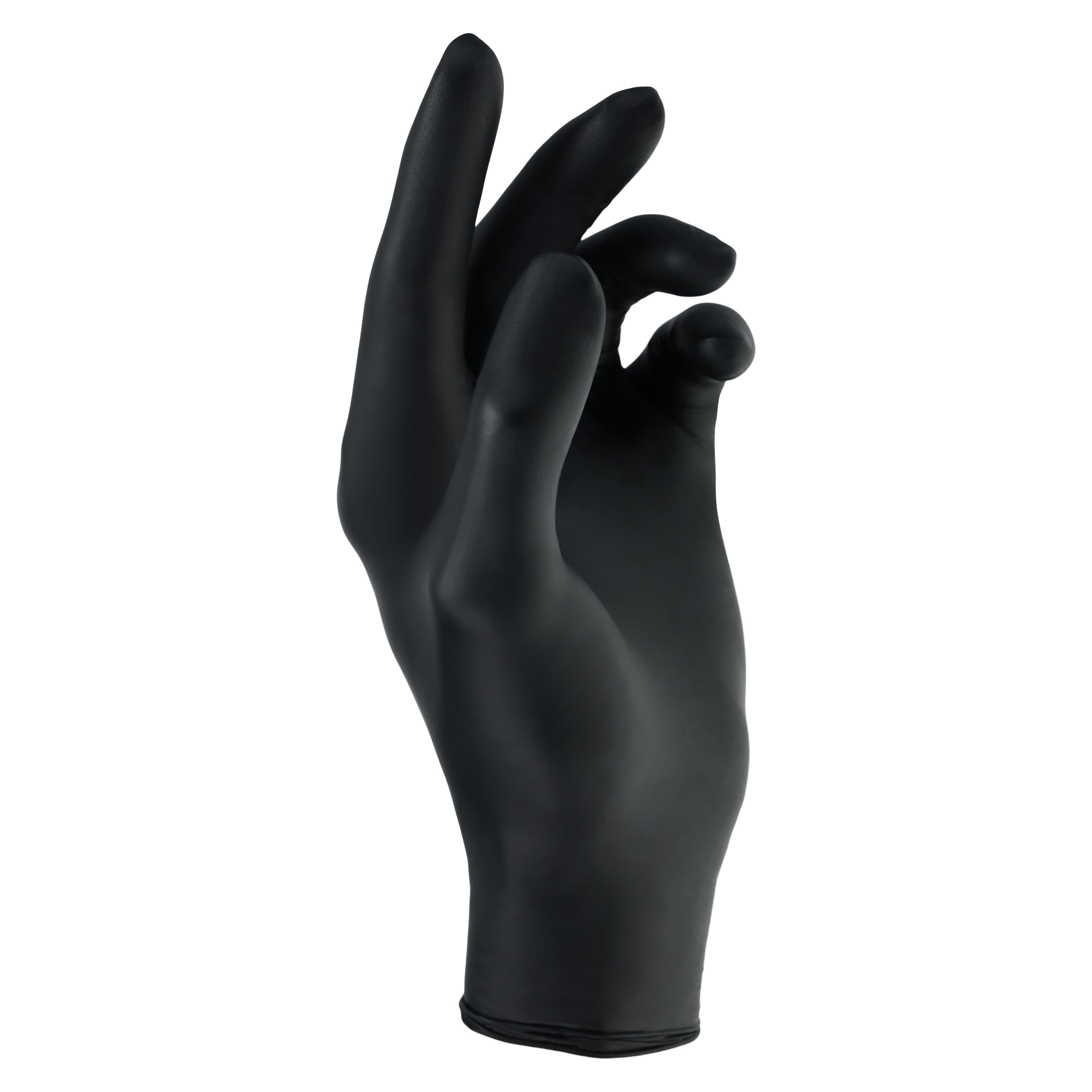SemperSure Nitrile Exam Gloves, Powder Free, Textured, Non-Sterile, Medium, Black, 100/Box thumbnail 3