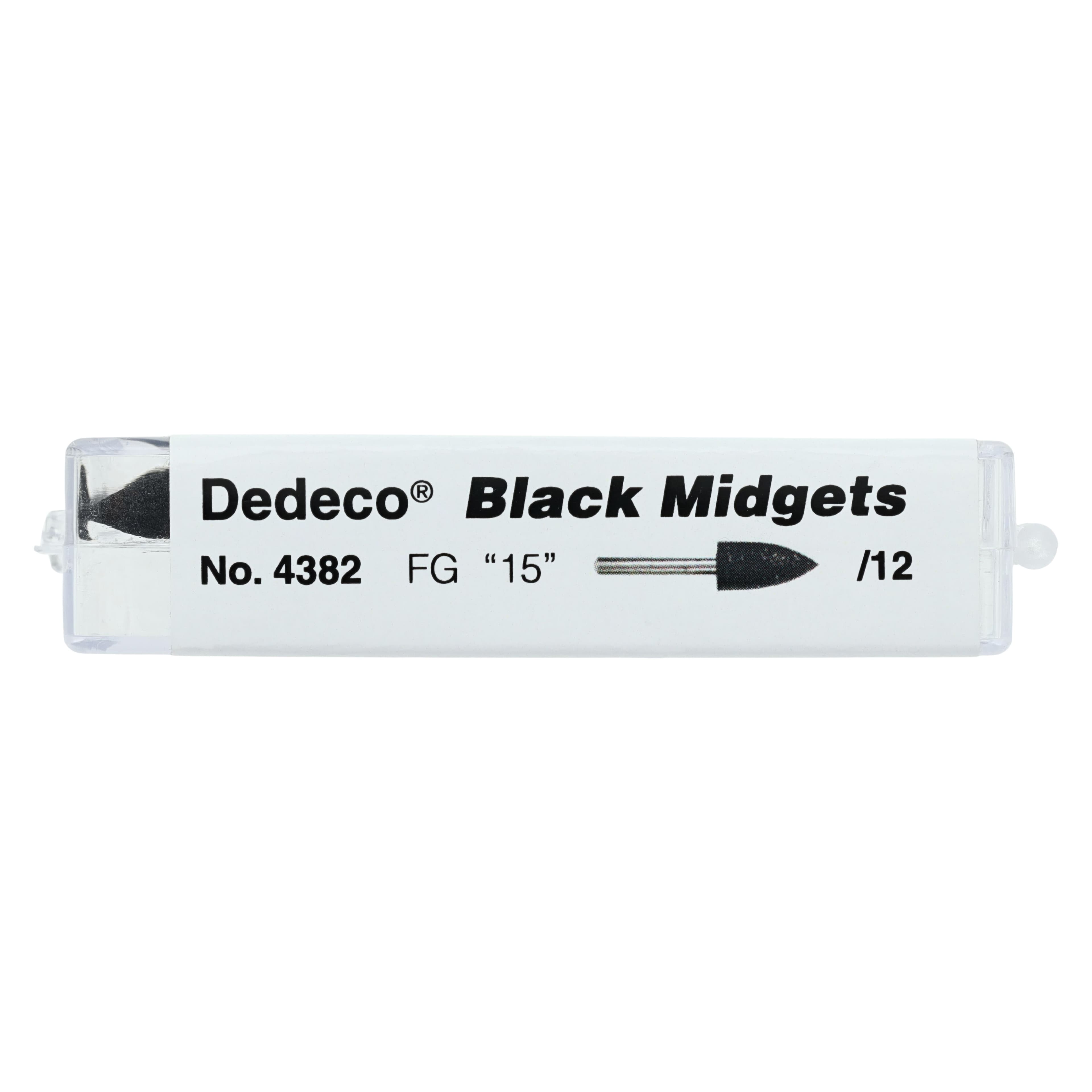 Dedeco Classic Midgets Rubber Polisher, FG, Shape 15, Hard, Black, 12/Box, 4382 thumbnail 3