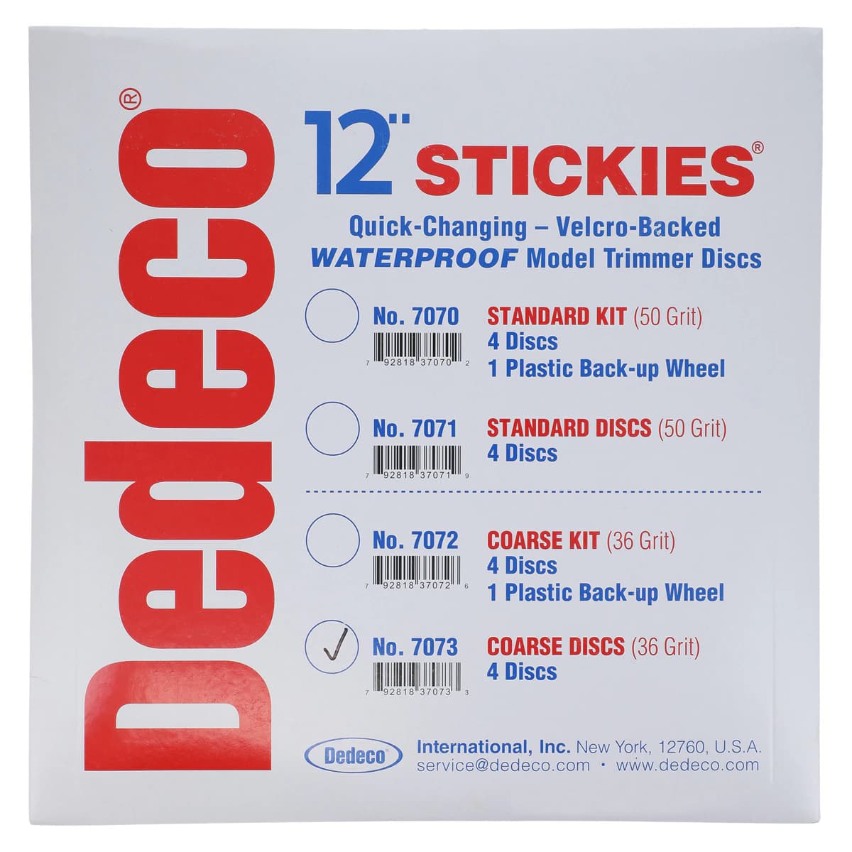 Stickies Velcro-Backed Model Trimmer Discs, Coarse 36 Grit, 12", 4/Box - Stickies Model Trimmer Discs, Coarse, 36 Grit, 12", 4/Box - Image 1