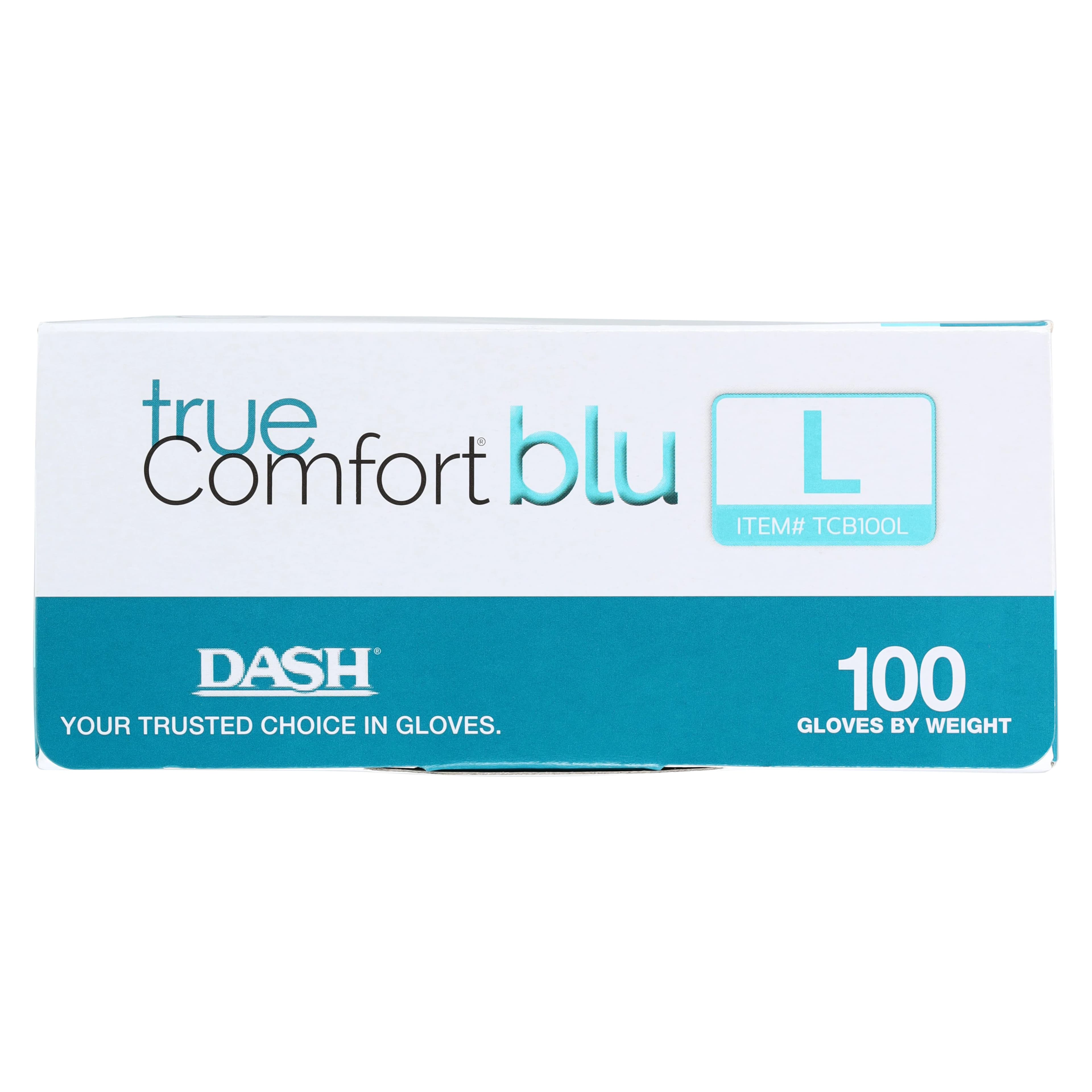 True Comfort Blu Chloroprene Exam Gloves, Powder-Free, Latex-Free, Non-Sterile, Ocean Blue, Large, 100/Box, TCB100L thumbnail 5