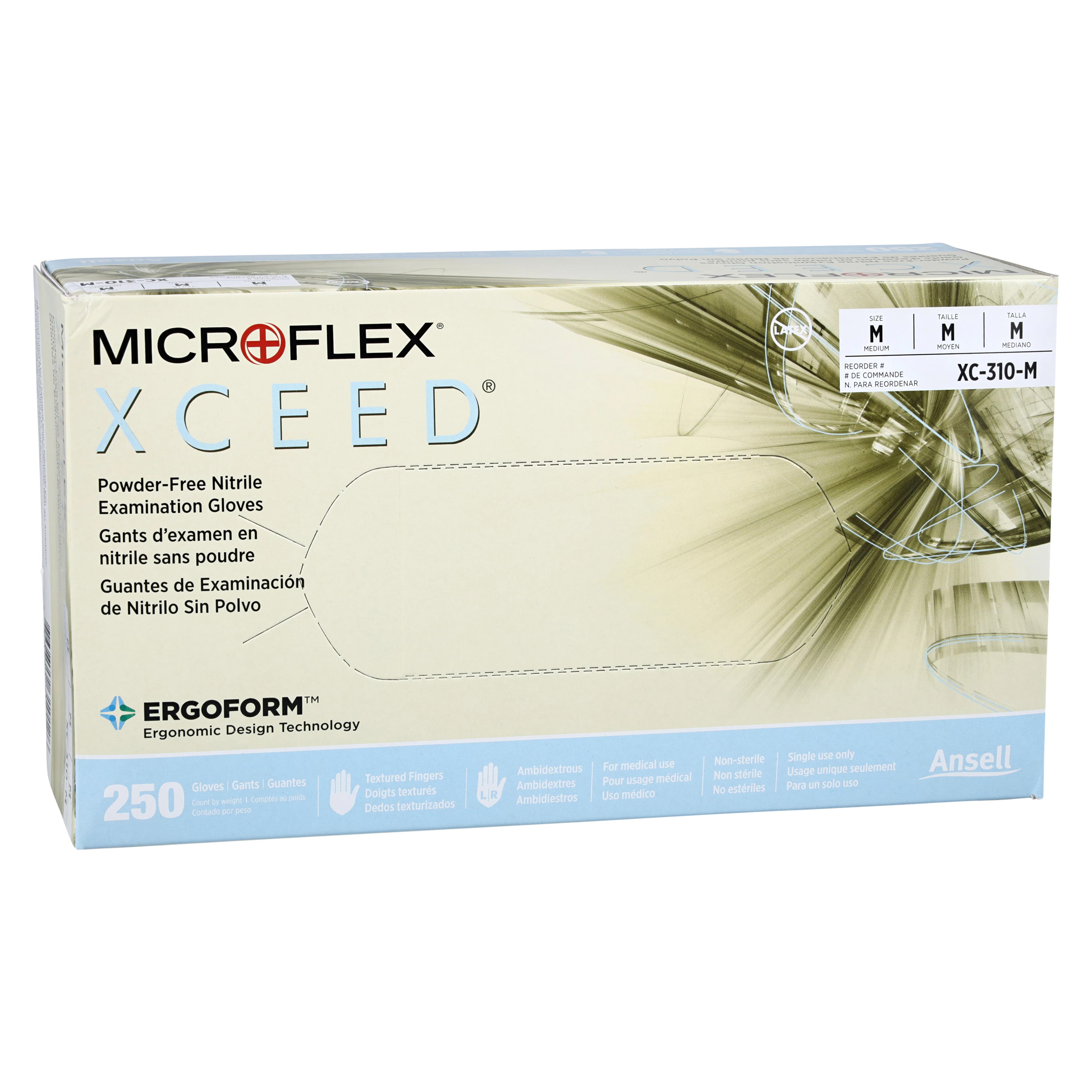 XCEED Nitrile Examination Gloves, Powder Free, Latex Free, Blue, Medium, 250/Box, XC-310-M thumbnail 3