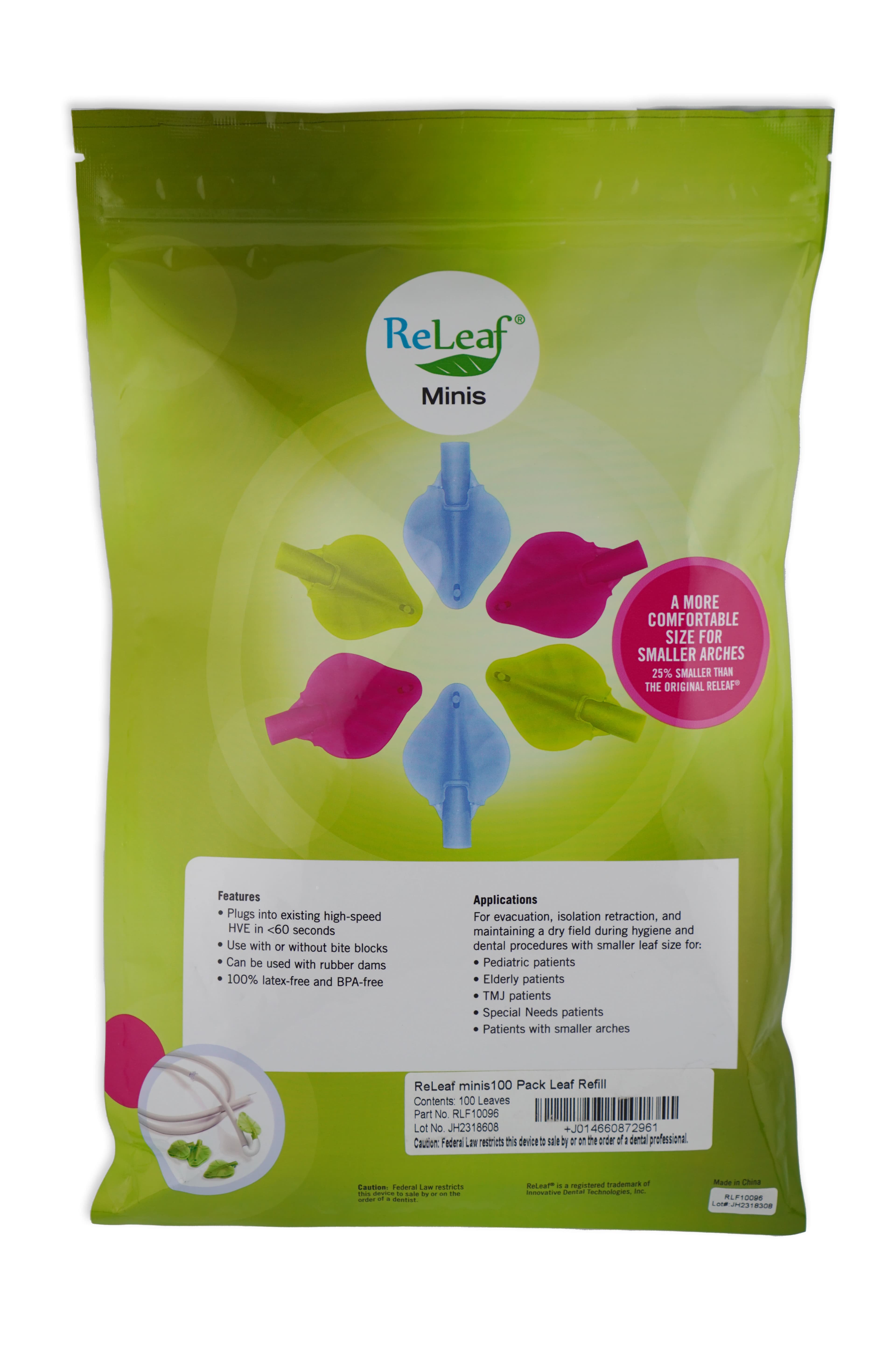 ReLeaf Mini Leaves, HVE, Vented, Assorted Colors, 100/Pk, RLF10096 thumbnail 2
