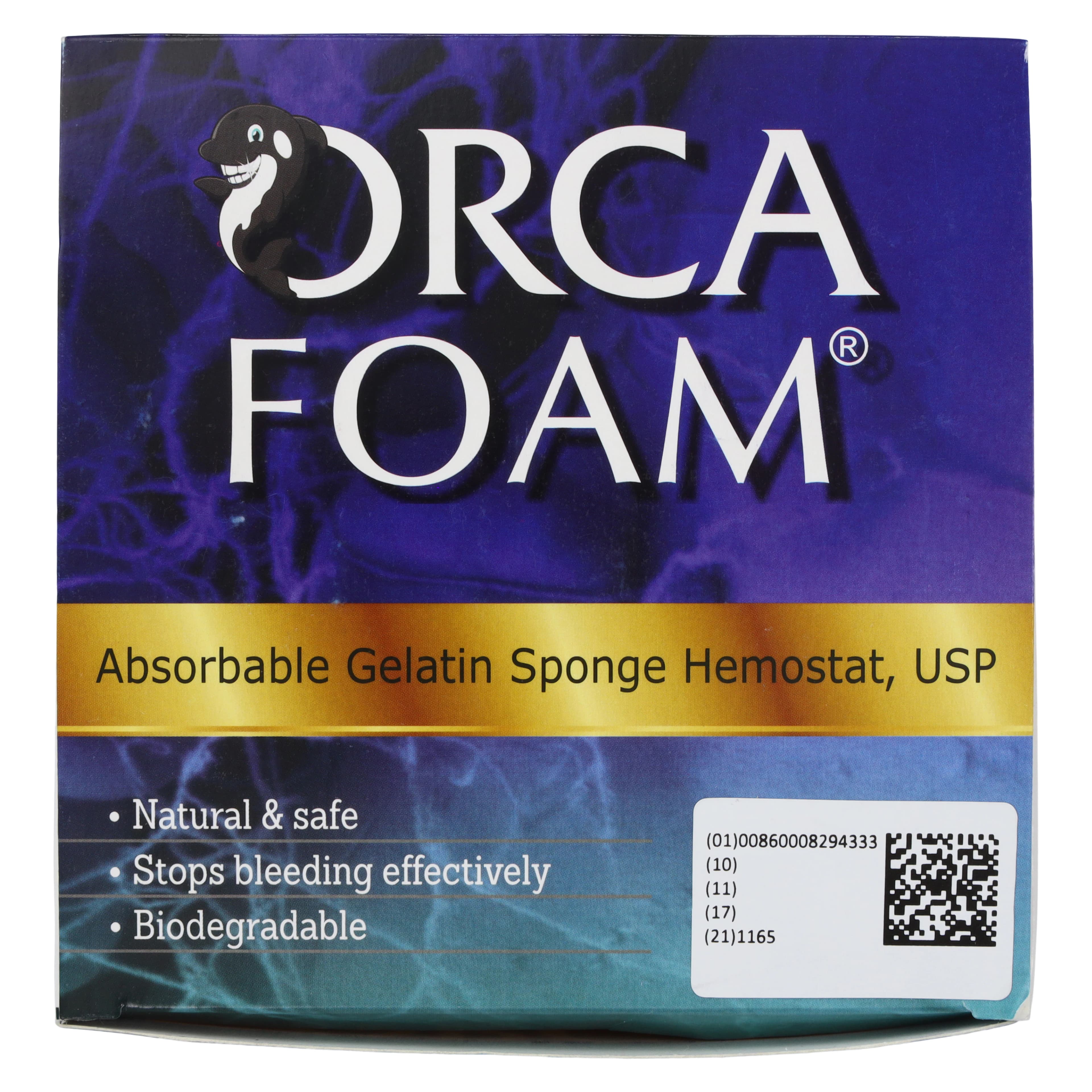 ORCA Foam Absorbable Gelatin Sponge Hemostat, Size 4, 20 mm x 20 mm x 7 mm, 20/Box, OF-202007 thumbnail 4