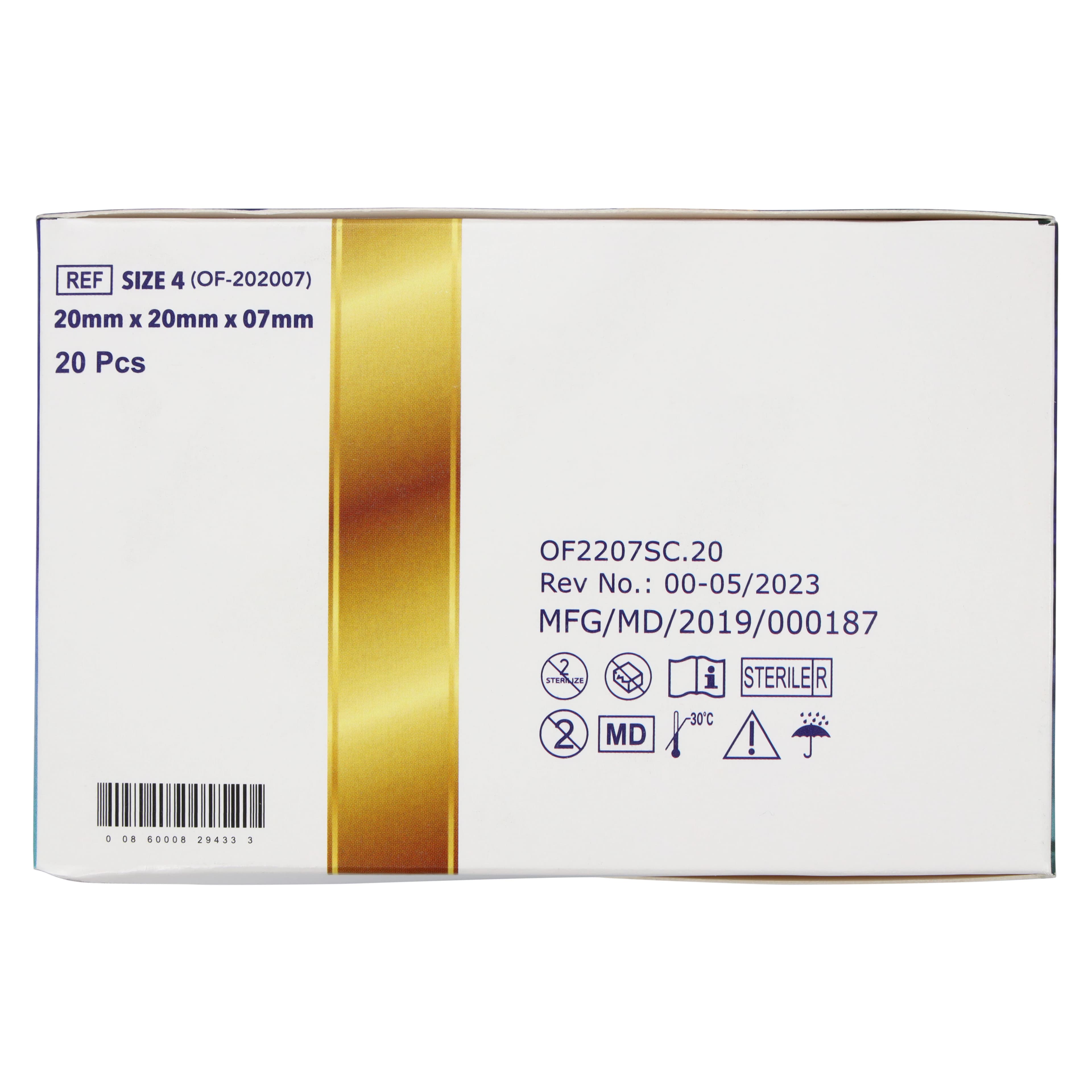 ORCA Foam Absorbable Gelatin Sponge Hemostat, Size 4, 20 mm x 20 mm x 7 mm, 20/Box, OF-202007 thumbnail 6