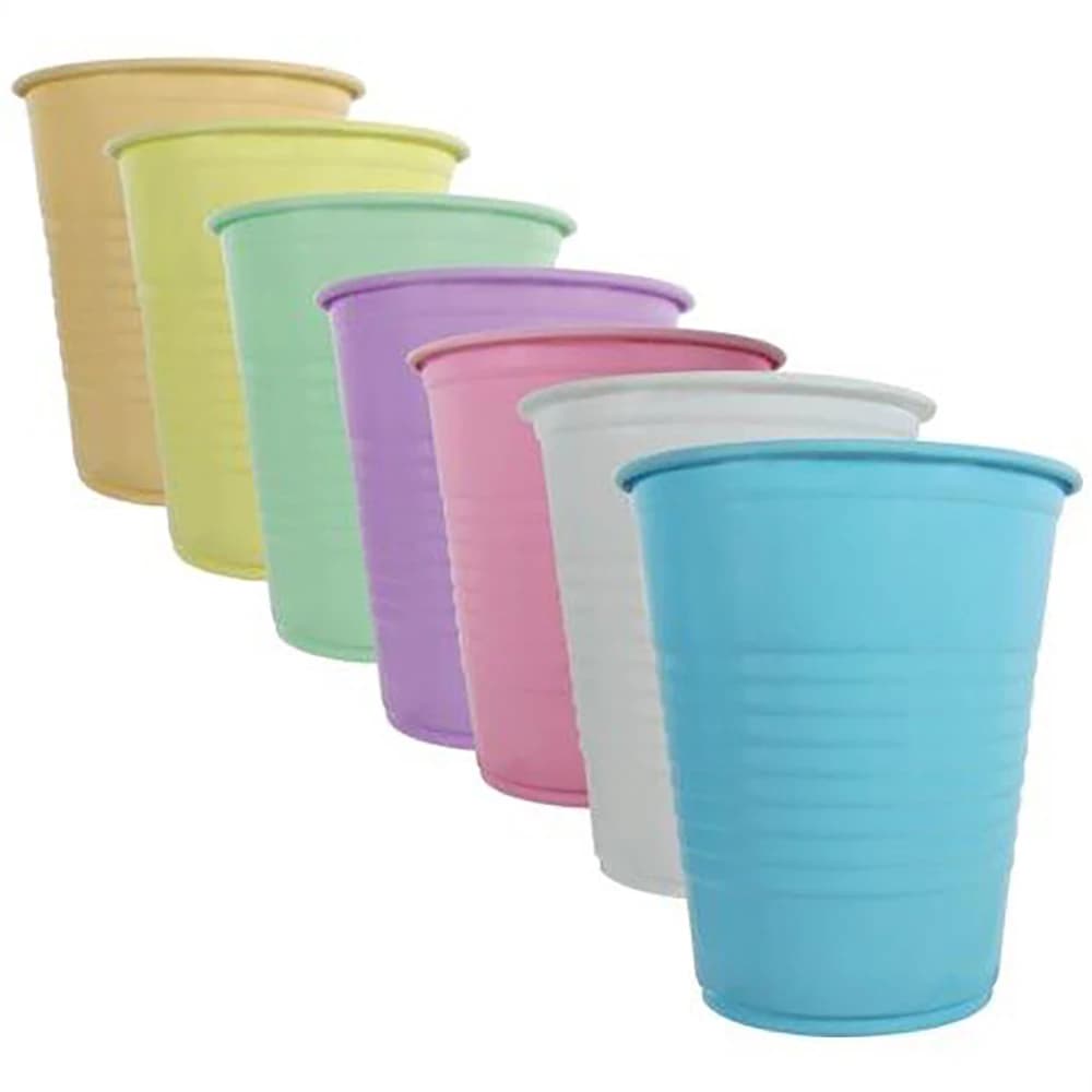 UniPack Disposable Plastic Cups, 5 oz, Blue, Rolled Edge and Ribbed, 1000/Case - UniPack Disposable Plastic Cups 5 oz. Blue, 1000/Case. Rolled Edge and Ribbed - Image 1