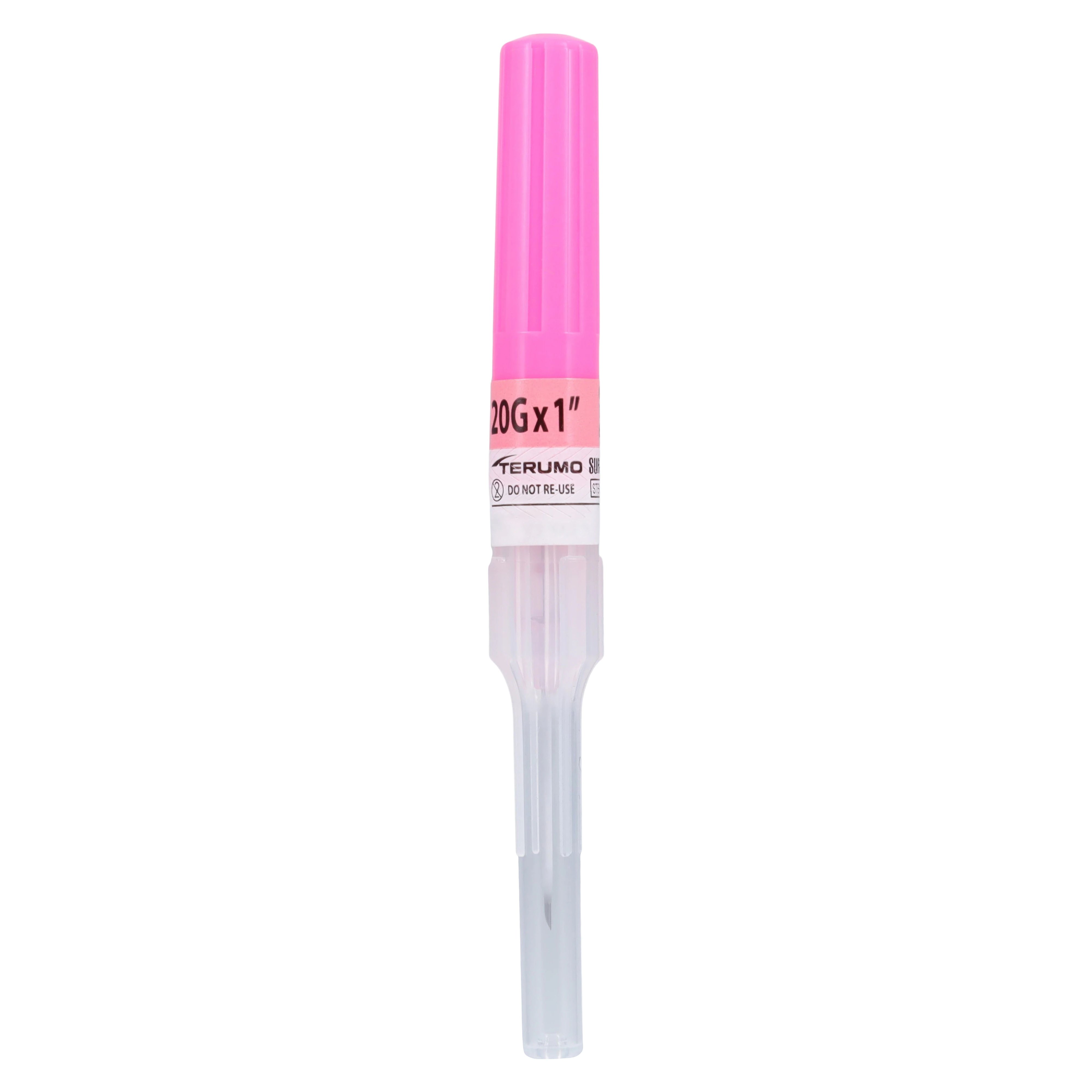 SURFLO® ETFE I.V. Catheter, 20 Gauge x 1", Pink, 50/Box, SROX2025CA - SURFLO® ETFE I.V. Catheters – Teflon, 50/Box - 20 Gauge x 1" Pink - Image 1