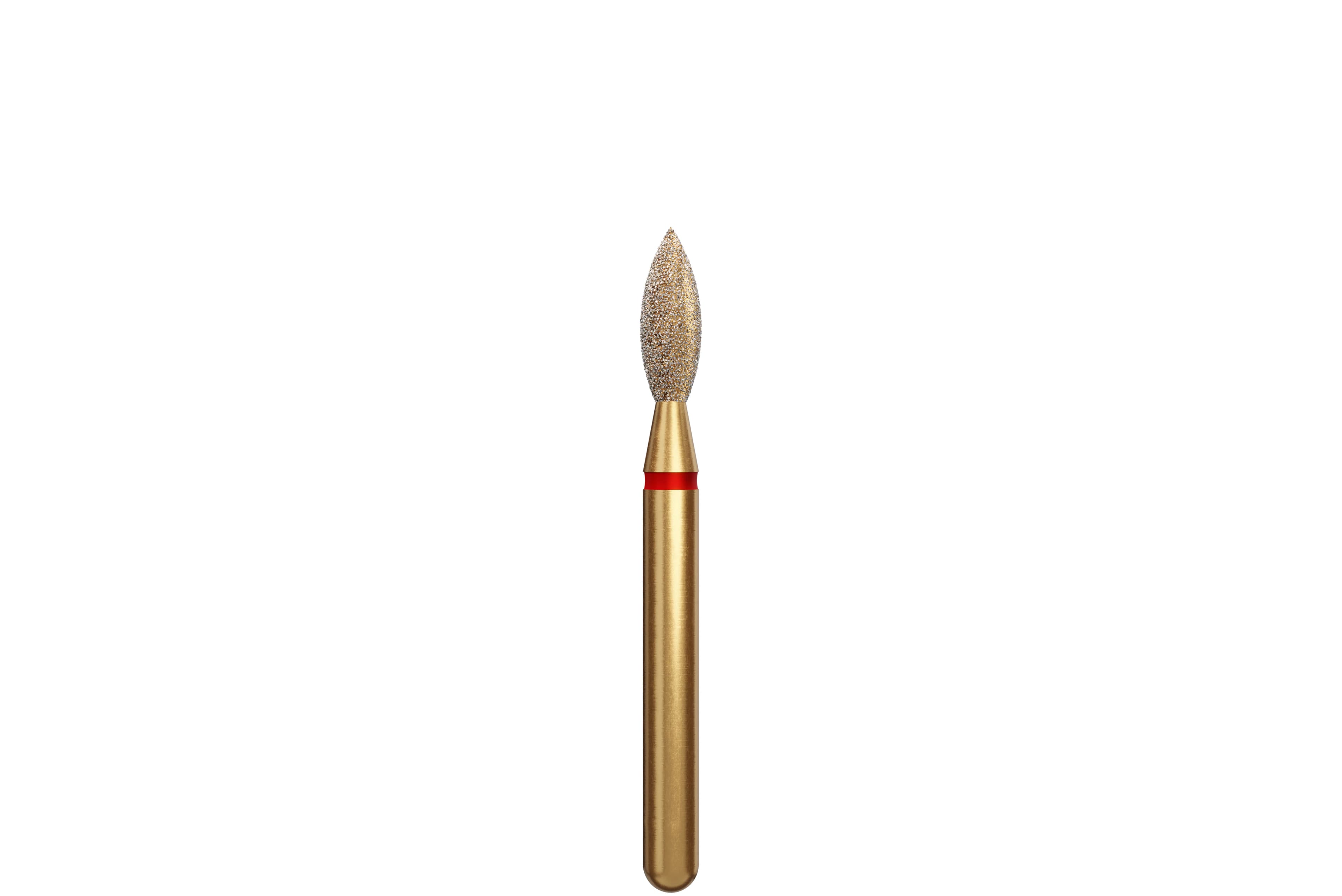 Alpen Multi-Use Multilayer Diamond Bur, FG, Fine, Bud/Pointed Football, #368-020, 2 mm Head Diameter, 5 mm Head Length, Red, 5/Pkg - Alpen&reg; Diamonds - Fine - #368-020 (5.0) - Image 1