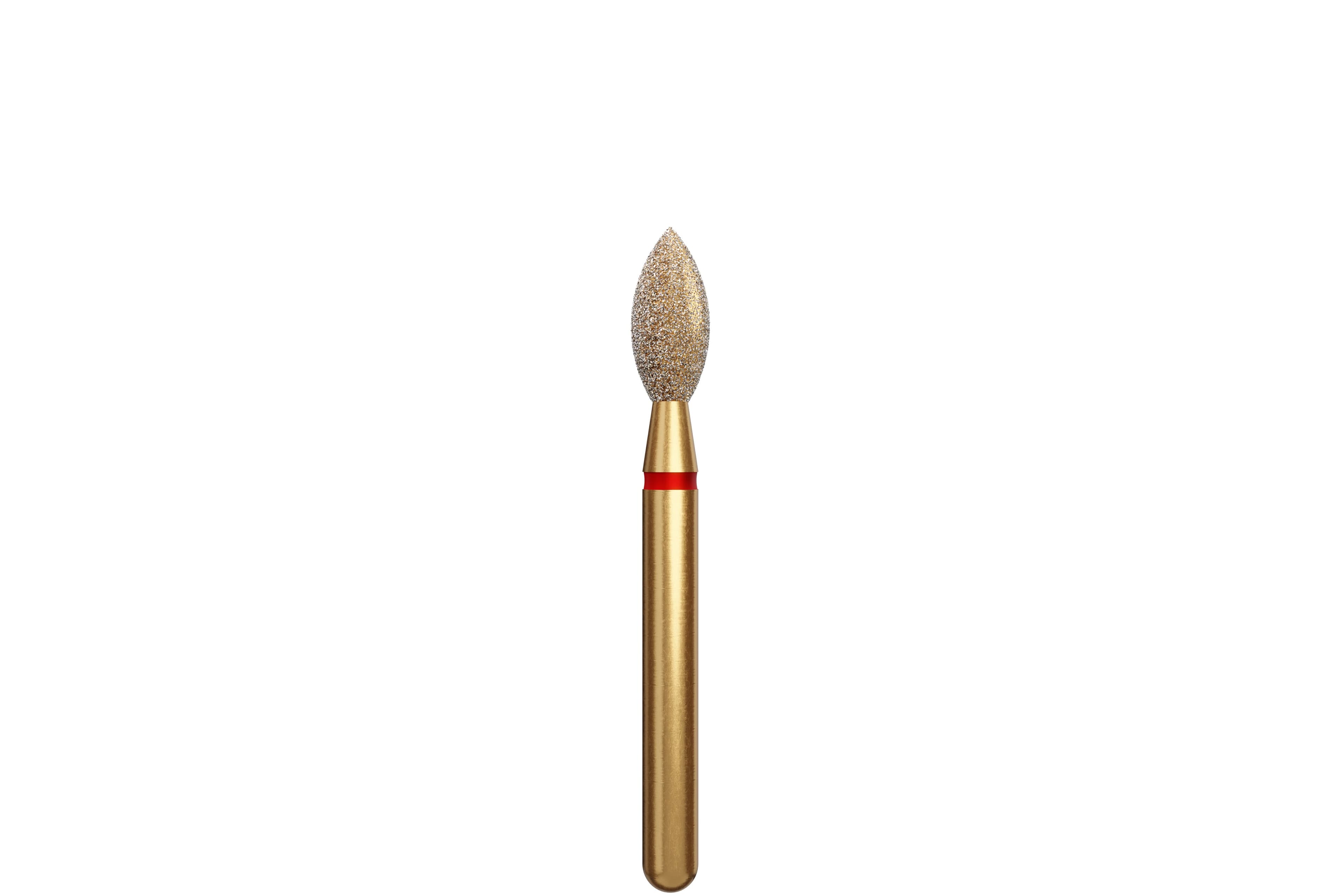Alpen Diamond Bur, FG, Pointed Football (Bud), Fine, Red, #368-023F, 2.3 mm Head, 5.0 mm Length, 5/Pk, 60031773 thumbnail 2