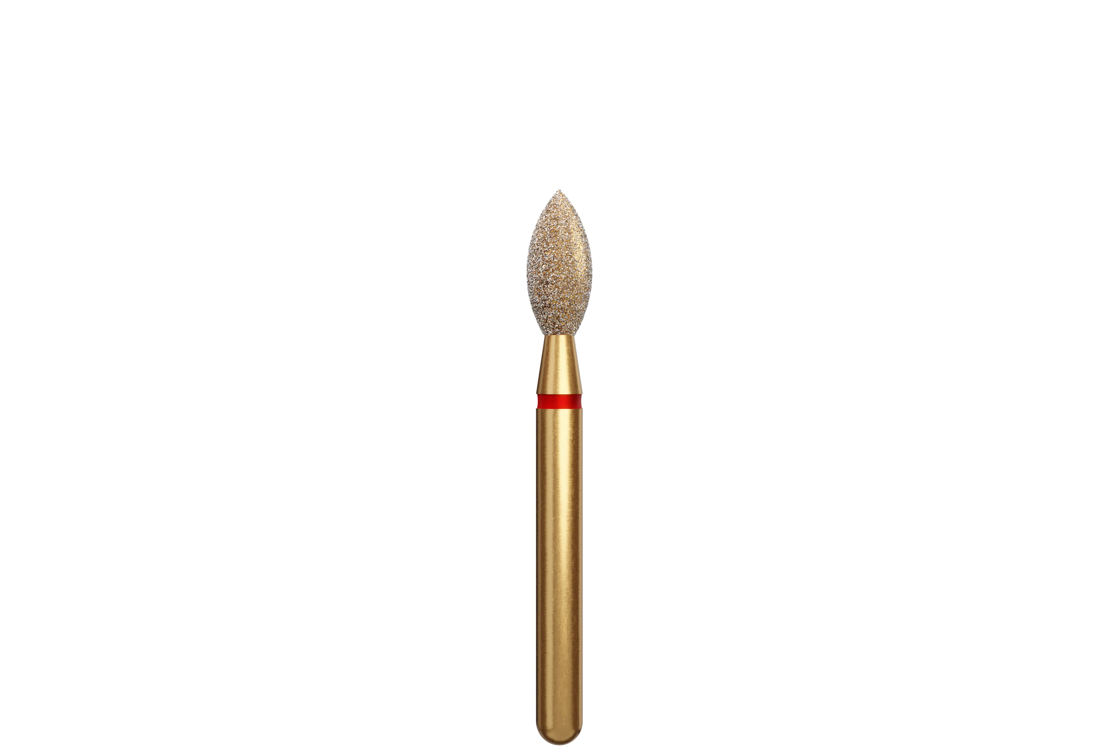 Alpen Diamond Bur, FG, Pointed Football (Bud), Fine, Red, #368-023F, 2.3 mm Head, 5.0 mm Length, 5/Pk, 60031773 - Alpen Diamond Burs, FG, Pointed Football, Fine, Red, # 368-023F, 5/Pk, 60031773 - Image 1