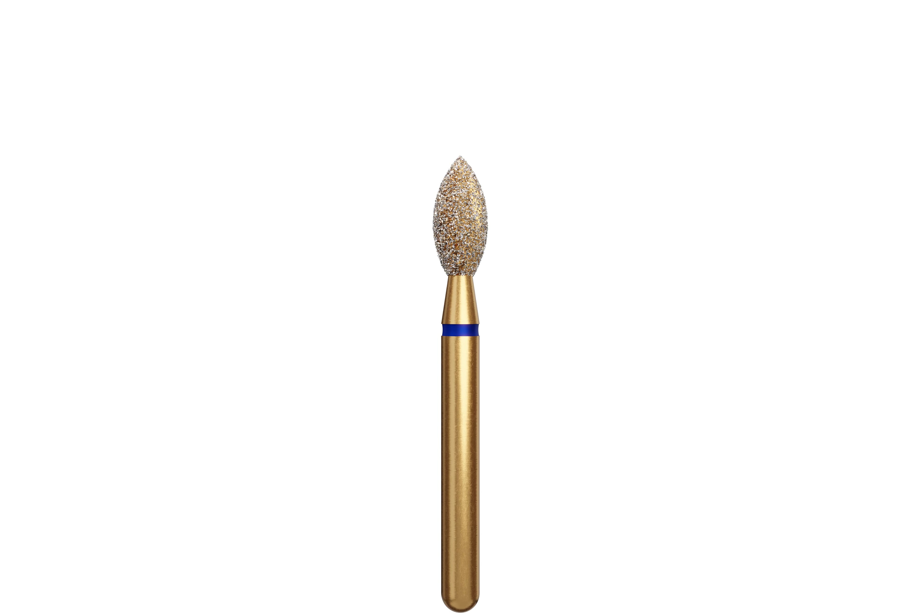 Alpen Diamond Bur, FG, Pointed Football (Bud), Medium Grit, Blue, #368-023M, 2.3 mm Head, 5 mm Head Length, 5/Pk, 60031777 thumbnail 2