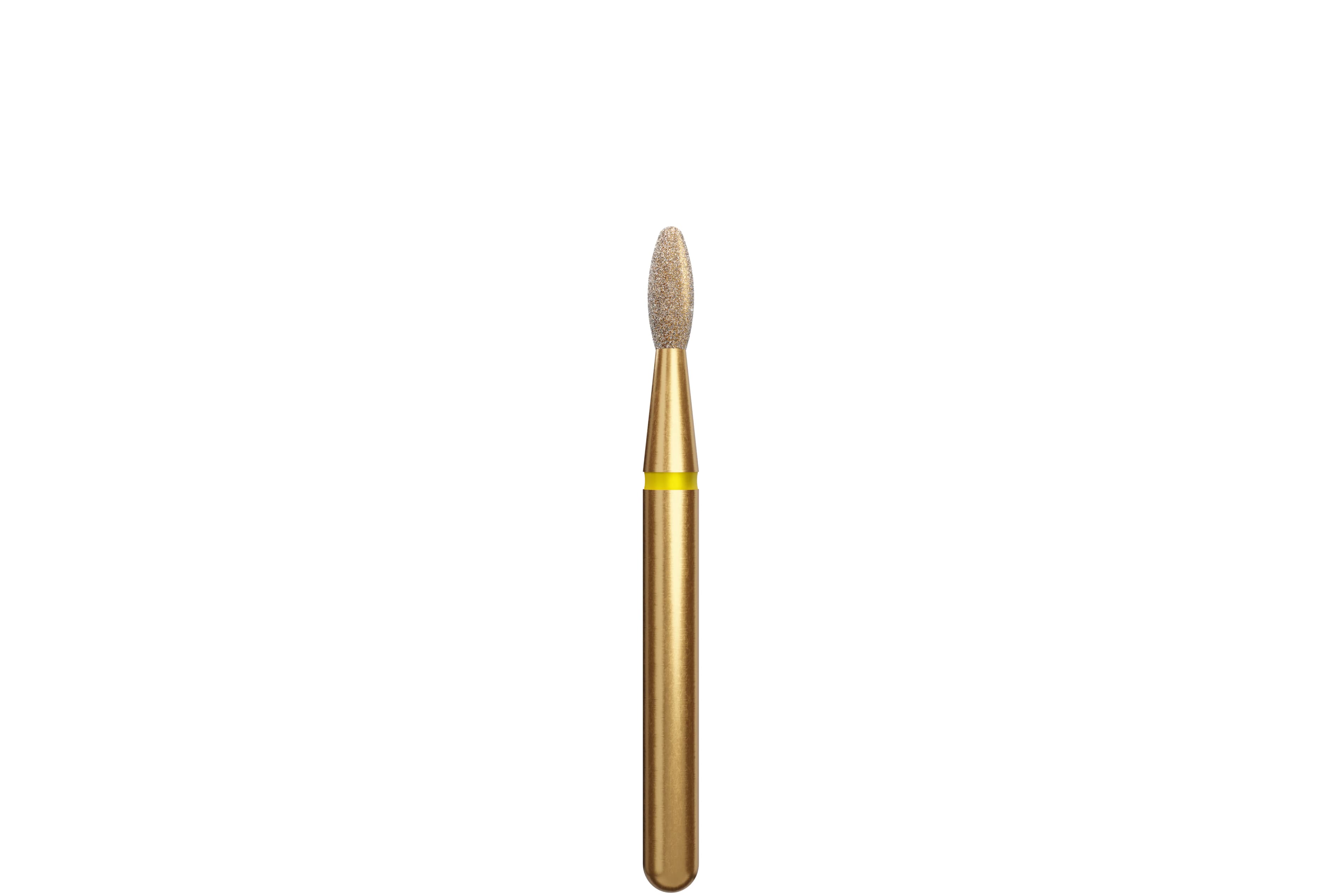 Coltene Alpen Multi-Use Multilayer Diamond Bur, FG, Extra Fine, Yellow, Egg/Football Shape, #379-016, 1.6 mm Head Diameter, 3.5 mm Head Length, 5/Pkg thumbnail 2