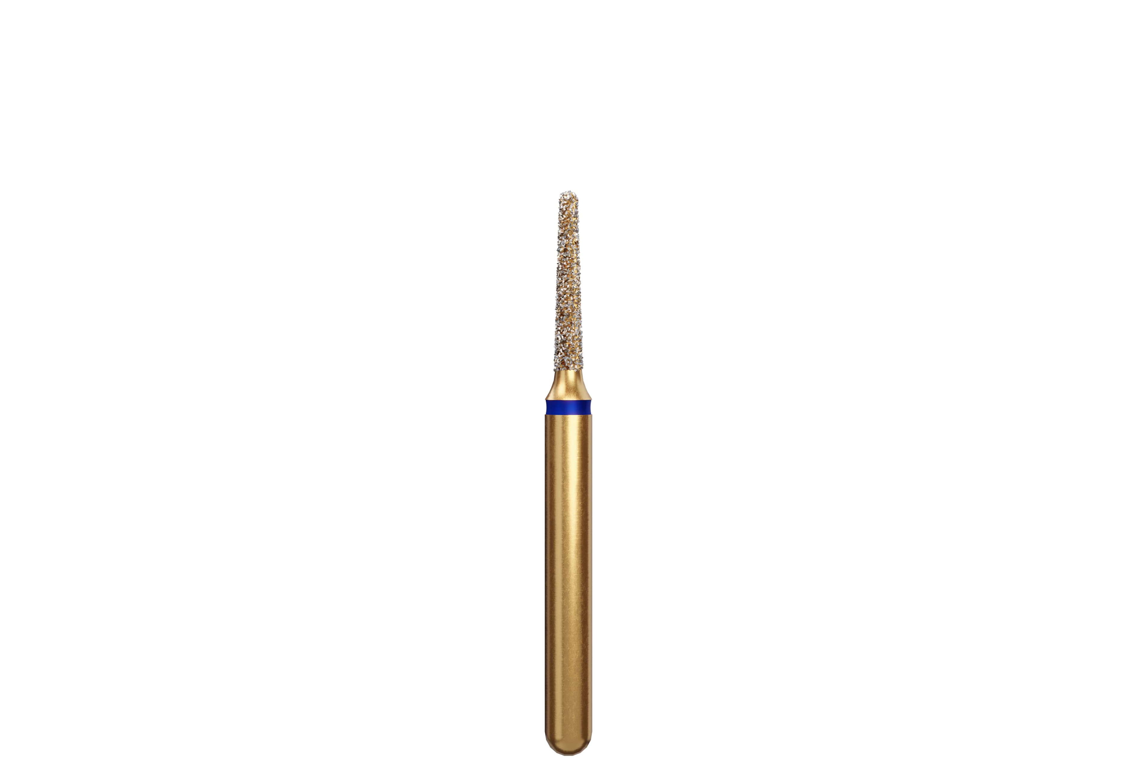 Coltene Alpen Multi-Use Multilayer Diamond Bur, FG, Medium Grit, Round End Taper, #855-012, 1.2 mm Head Diameter, 6 mm Head Length, 5/Pkg - Alpen&reg; Diamonds - Medium - #855-012 (6.0) - Image 1