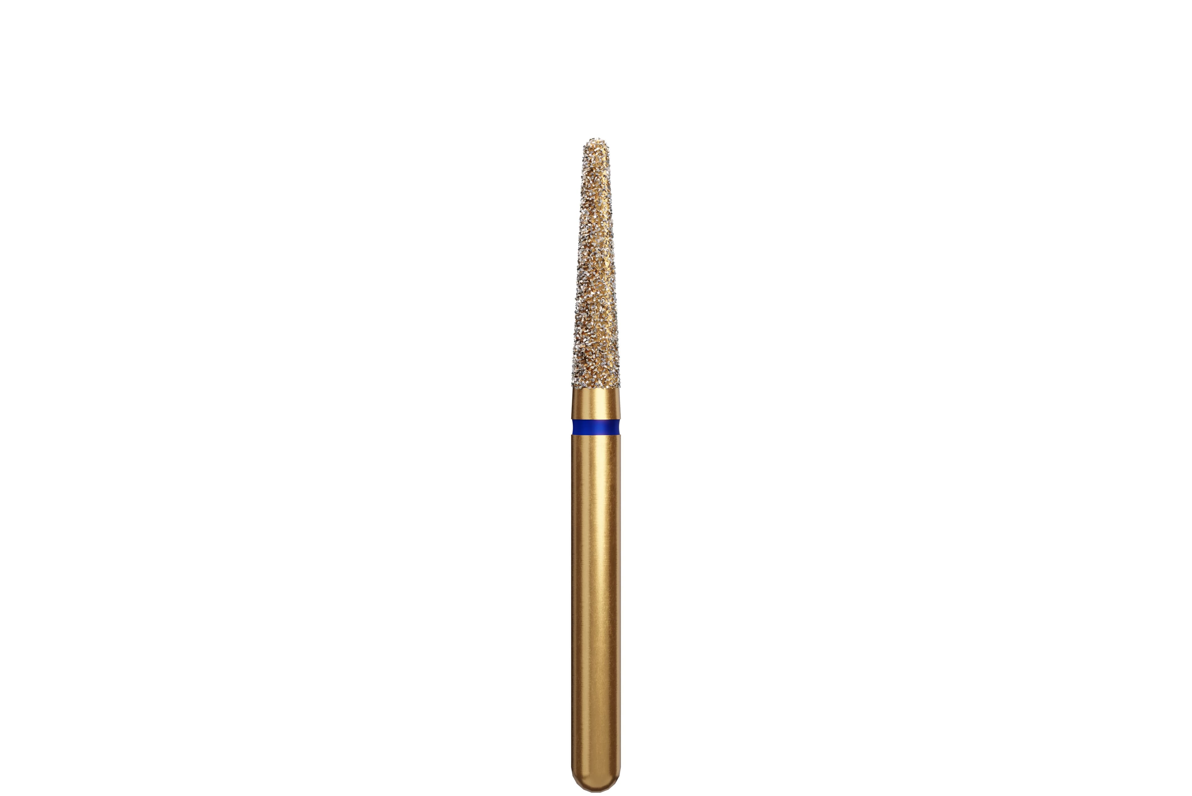 Alpen Multi-Use Diamond Bur, FG, Round End Taper, Medium Grit, Blue, #856-018, 1.8 mm Head, 8 mm Length, 5/Pk, 60032309 thumbnail 2