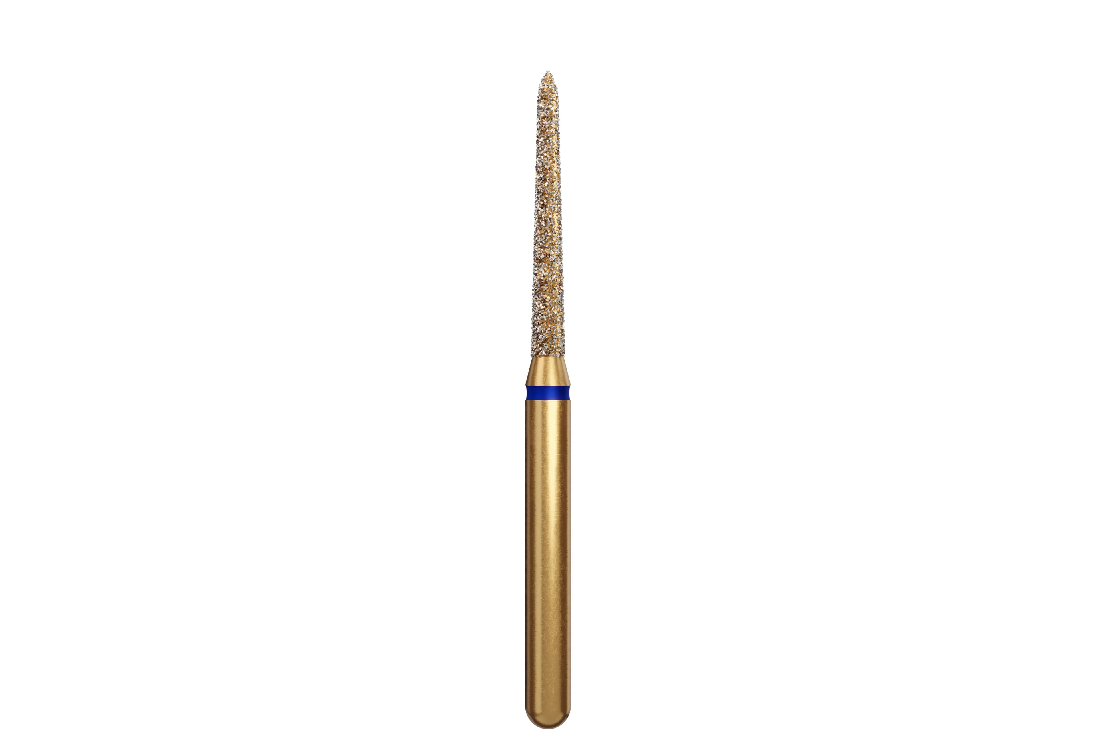 Alpen Multi-Use Diamond Bur, FG, Tapered Torpedo/Curettage, Medium Grit, #879K-014, 1.4 mm Head Diameter, 10 mm Head Length, 5/Pack - Alpen Curettage/Pointed Taper 5/Pack Coarse 879K-014 - Image 1