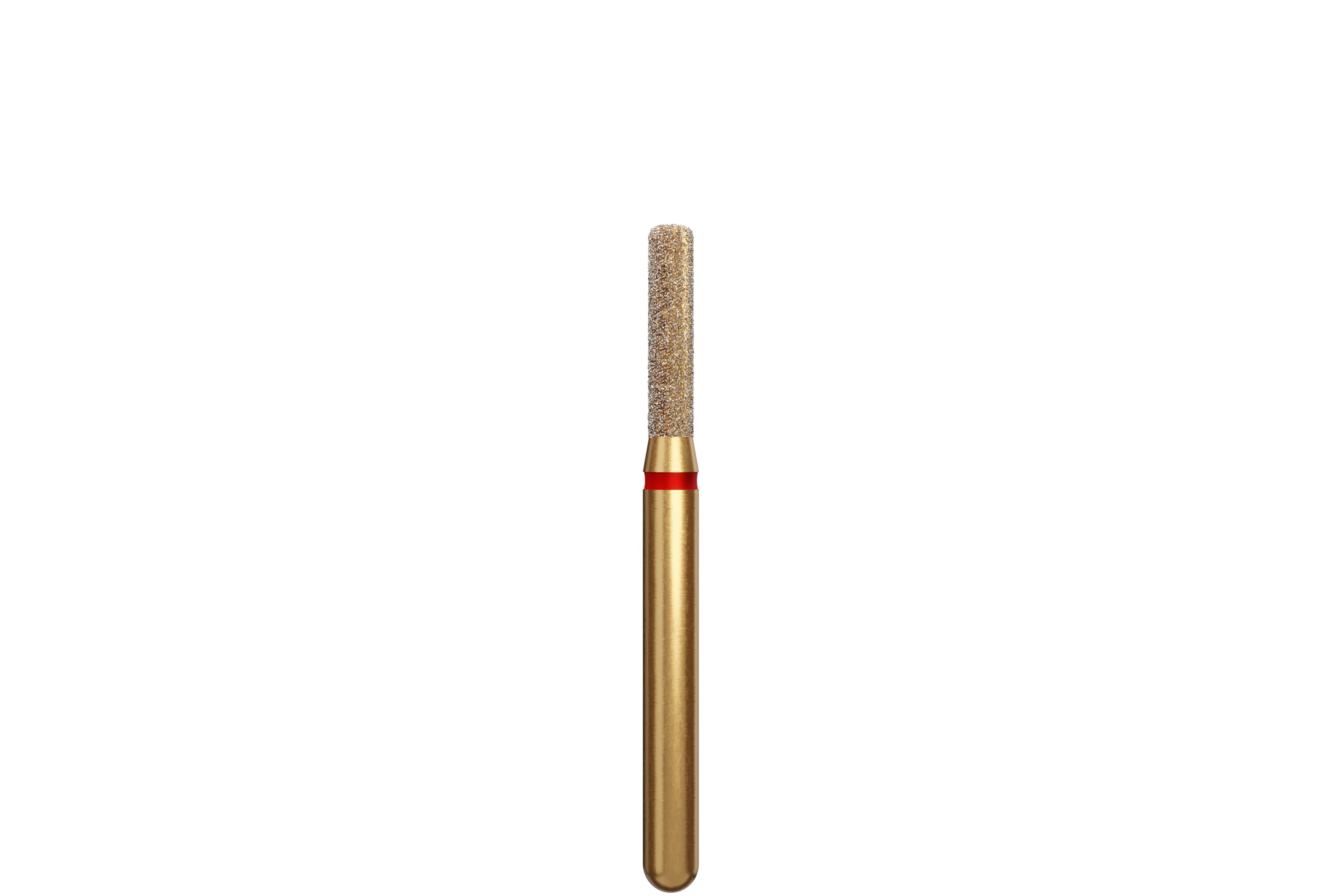 Coltene Alpen Multi-Use Multilayer Diamond Bur, FG, Fine, Red Ring, Rounded Edge Cylinder, #836R-014, 1.4 mm Head Diameter, 6 mm Head Length, 5/Pkg - Alpen&reg; Diamonds - Fine - #836R-014 (6.0) - Image 1