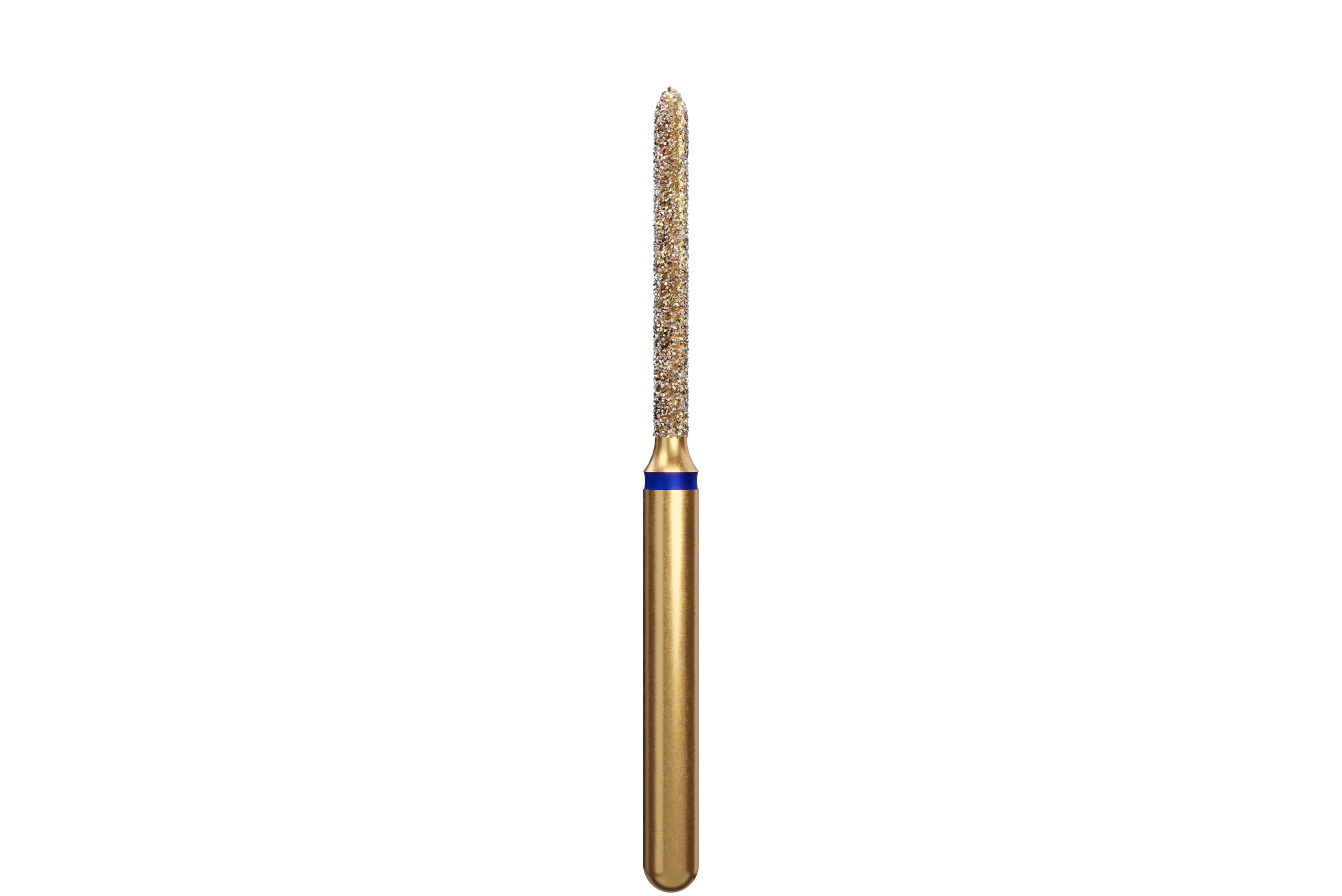 Alpen Diamond Bur, FG, Beveled Cylinder, Medium, Blue, #879-012, 1.2 mm Head, 10 mm Head Length, 5/Pk, 60032553 - Alpen Diamond Burs, FG, Bevel Cylinder, Medium, Blue, # 879-012M, 5/Pk, 60032553 - Image 1