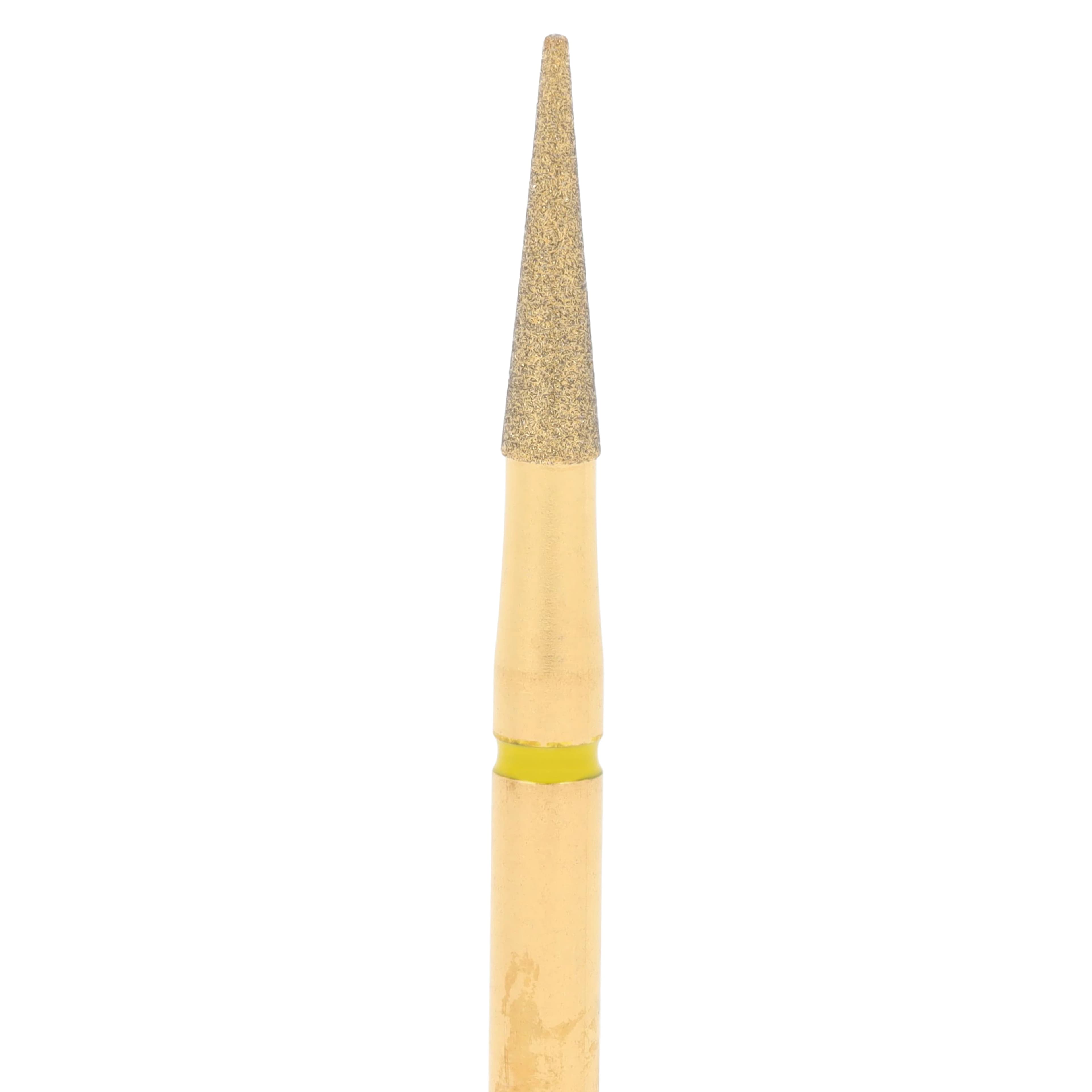 Alpen Diamond Bur, FG, TDF Esthetic Finishing Cone, Extra Fine, Yellow, # ET6-014EF, 1.4 mm Head, 6.0 mm Length, 5/Pk, 60032685 thumbnail 3