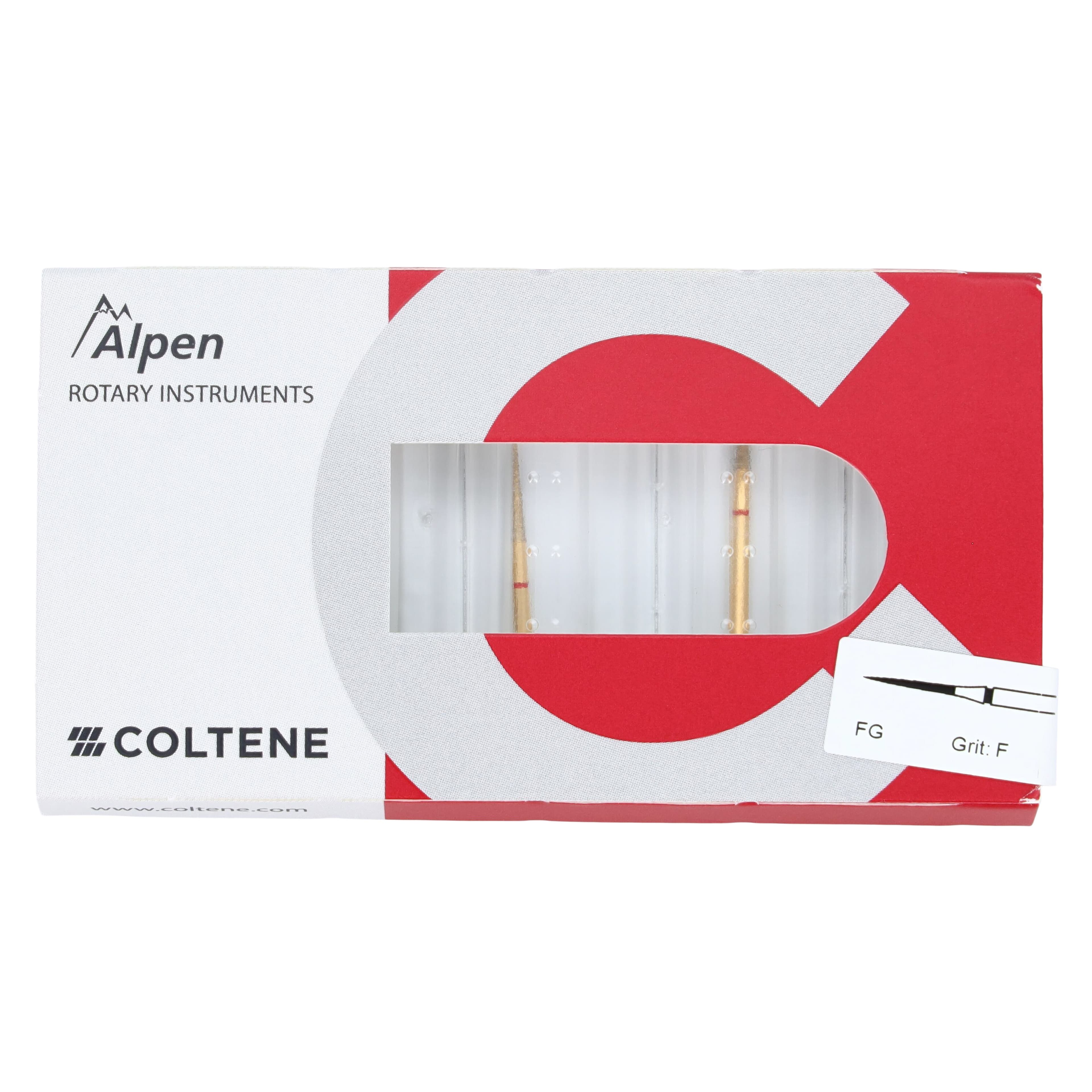 Alpen Esthetic Finishing Multi-Use Diamond Bur, FG, Fine Grit, Red, #135-014 / ET9, 1.4 mm Head, 5/Pk, 60032691 thumbnail 5