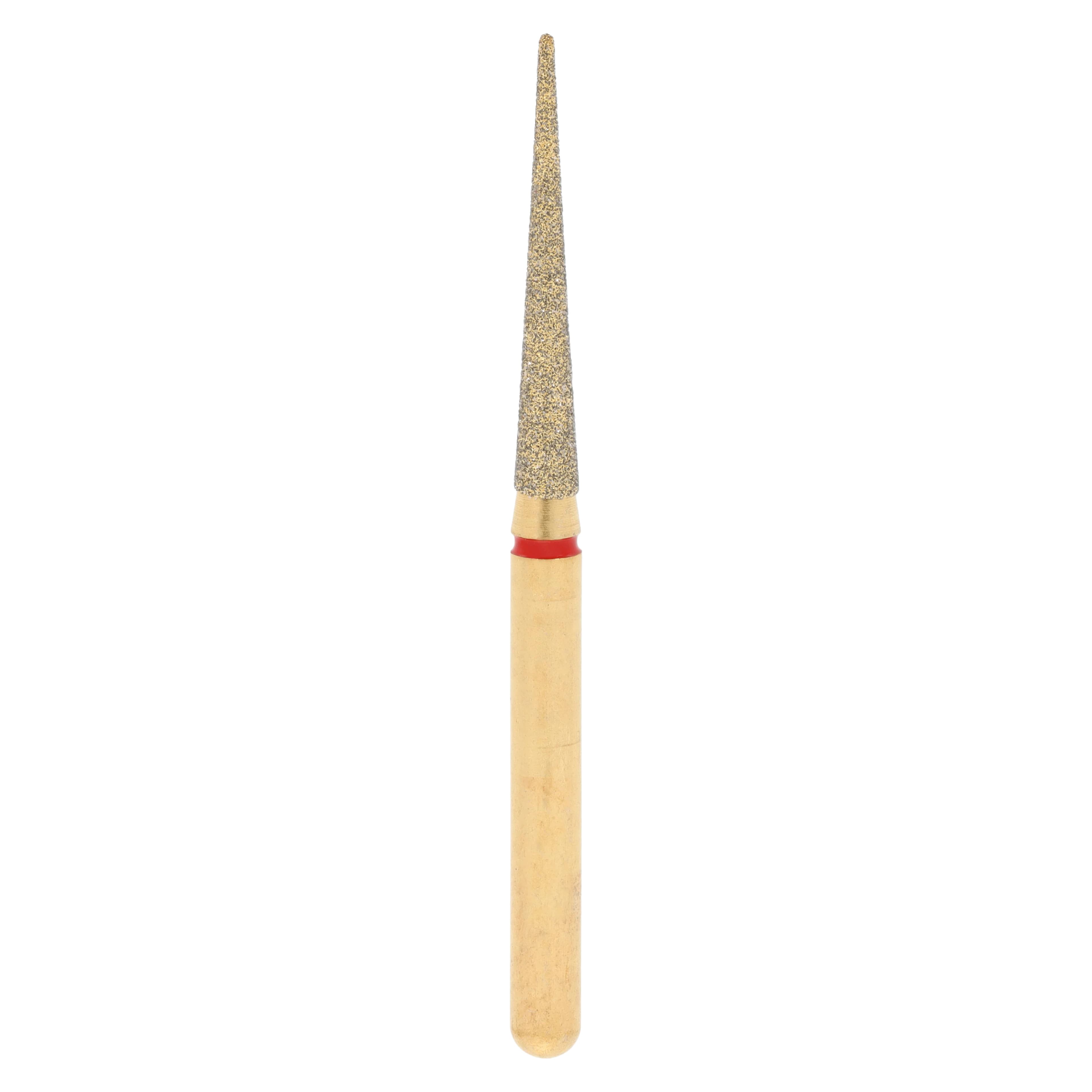 Alpen Diamond Bur, FG, Fine, Red, Needle/Flame #859-014F, 1.4 mm Head, 10 mm Head Length, 5/Pk, 60032411 - Alpen Diamond Burs, FG, Needle, Fine, Red, # 859-014F, 5/Pk, 60032411 - Image 1