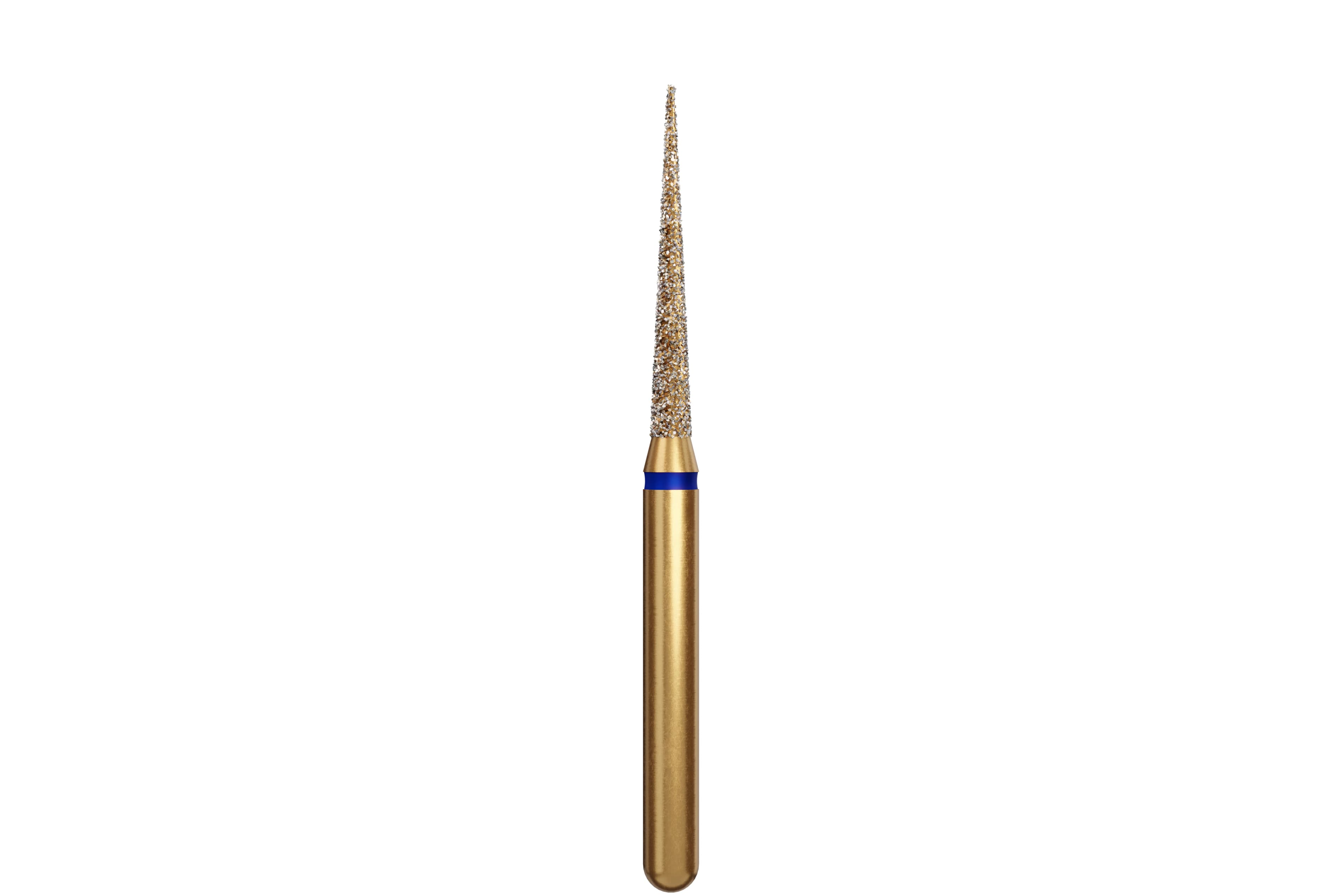 Coltene Alpen Multi-Use Multilayer Diamond Bur, FG, Medium Grit, Needle Shape, #859-014, 1.4 mm Head Diameter, 10 mm Head Length, 5/Pkg - Alpen&reg; Diamonds - Medium - #859-014 (10.0) - Image 1