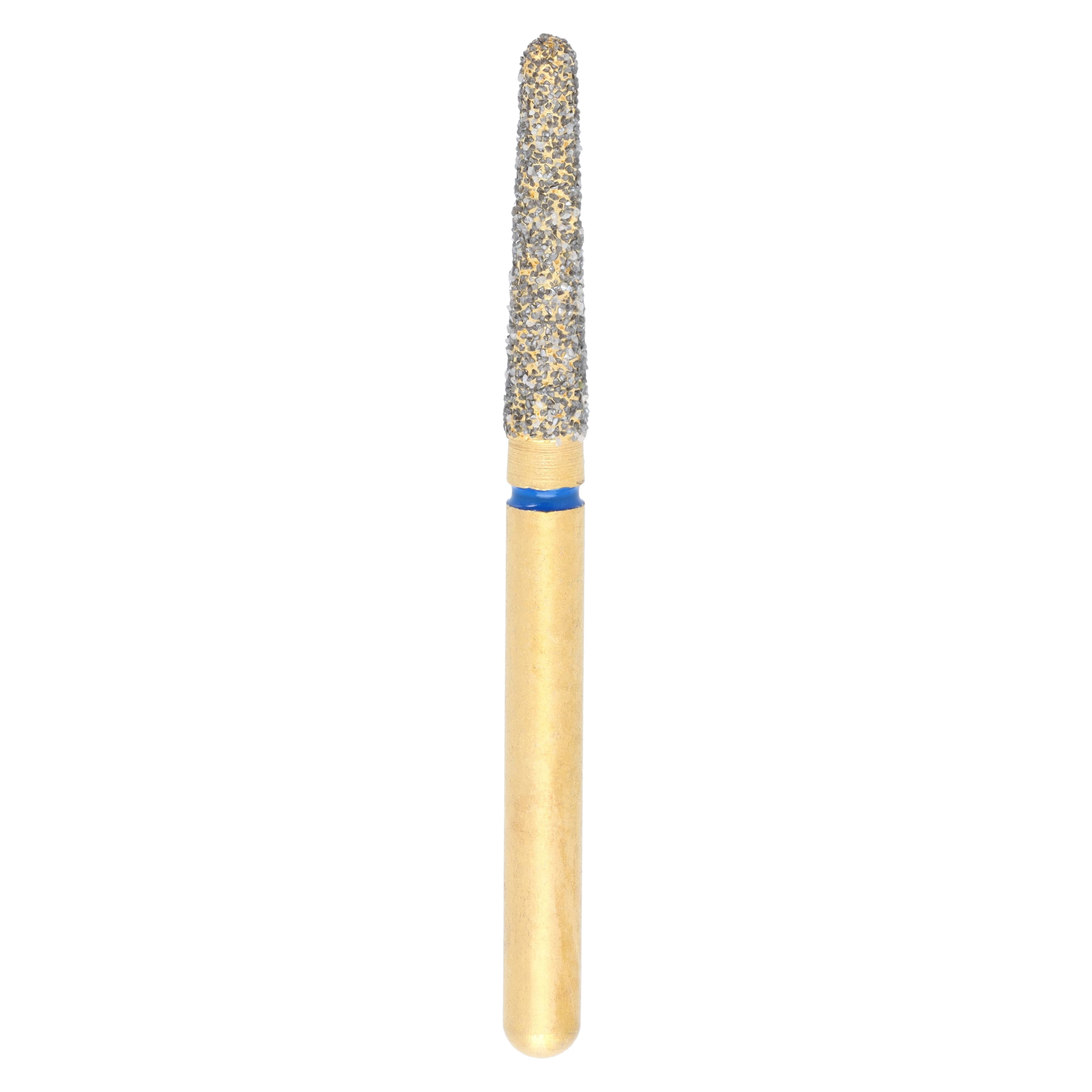 Alpen Multi-Use Multilayer Diamond Bur, Round End Taper, FG, Medium Grit, Blue, #850-018, 1.8 mm Head Diameter, 8 mm Head Length, 5/Pkg thumbnail 2